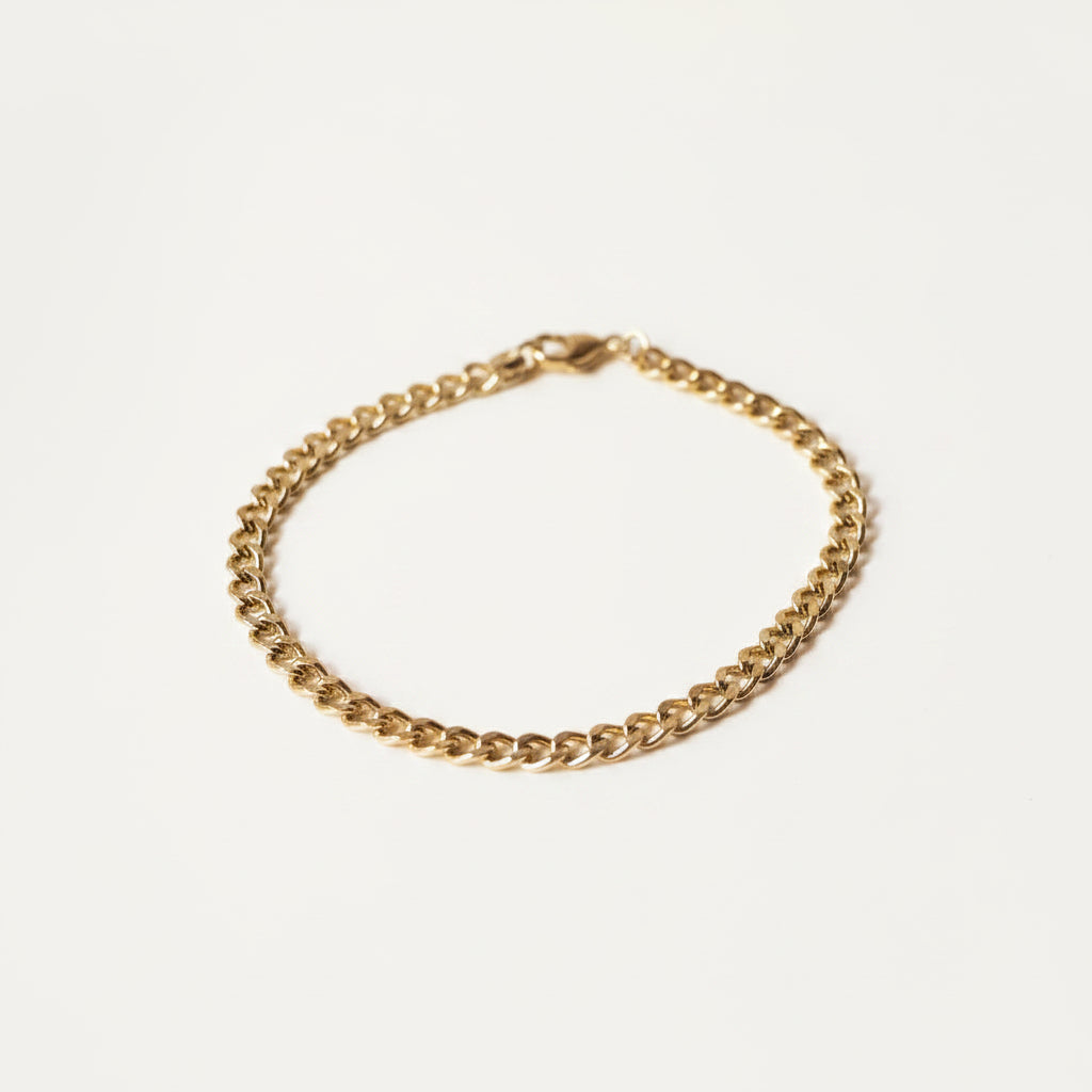 18k Gold Filled Cuban Anklet Bracelets + Anklets