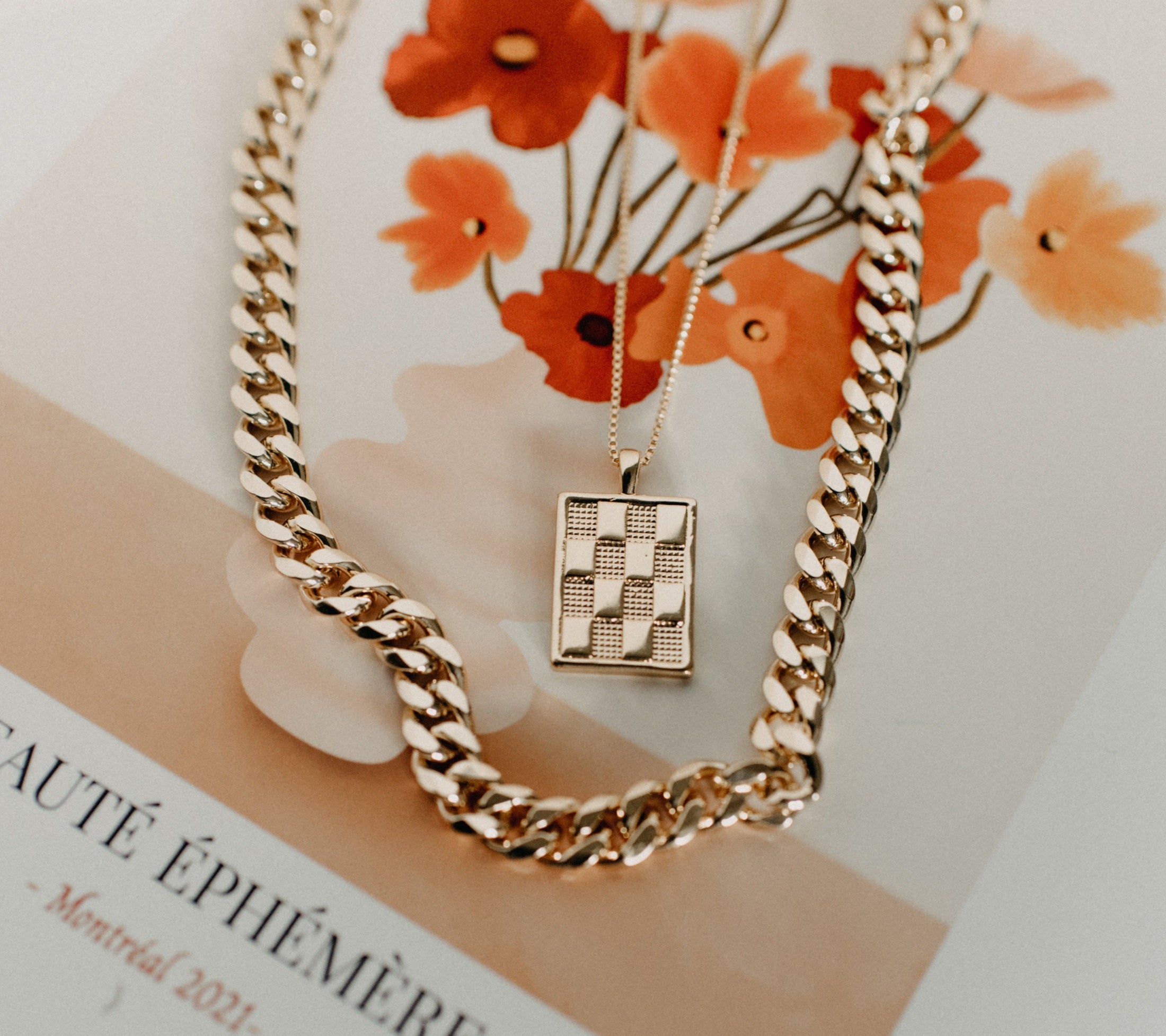 18k Gold Filled Curb Link Chain Necklaces