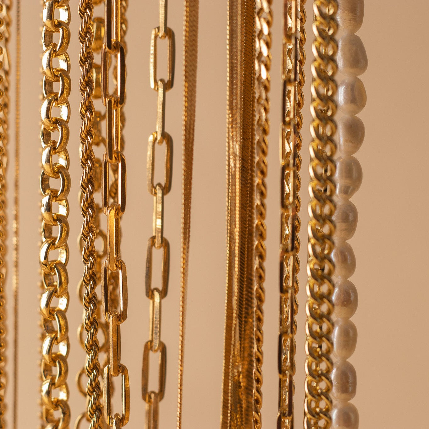 18k Gold Filled Paperclip Chain Necklaces