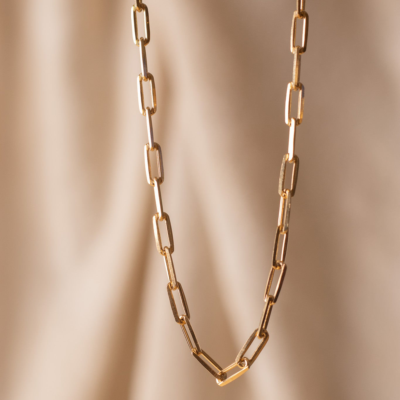 18k Gold Filled Paperclip Chain Necklaces