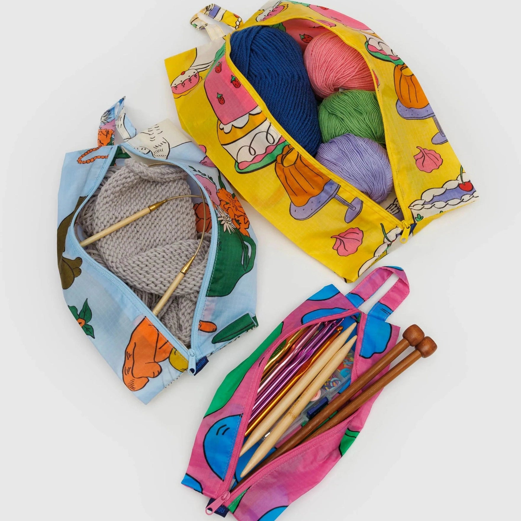3D Zip Set - Baggu Bags + Pouches