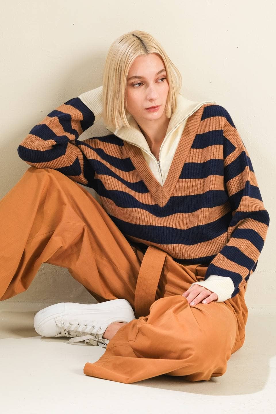 A Sweater Knit Top Tops