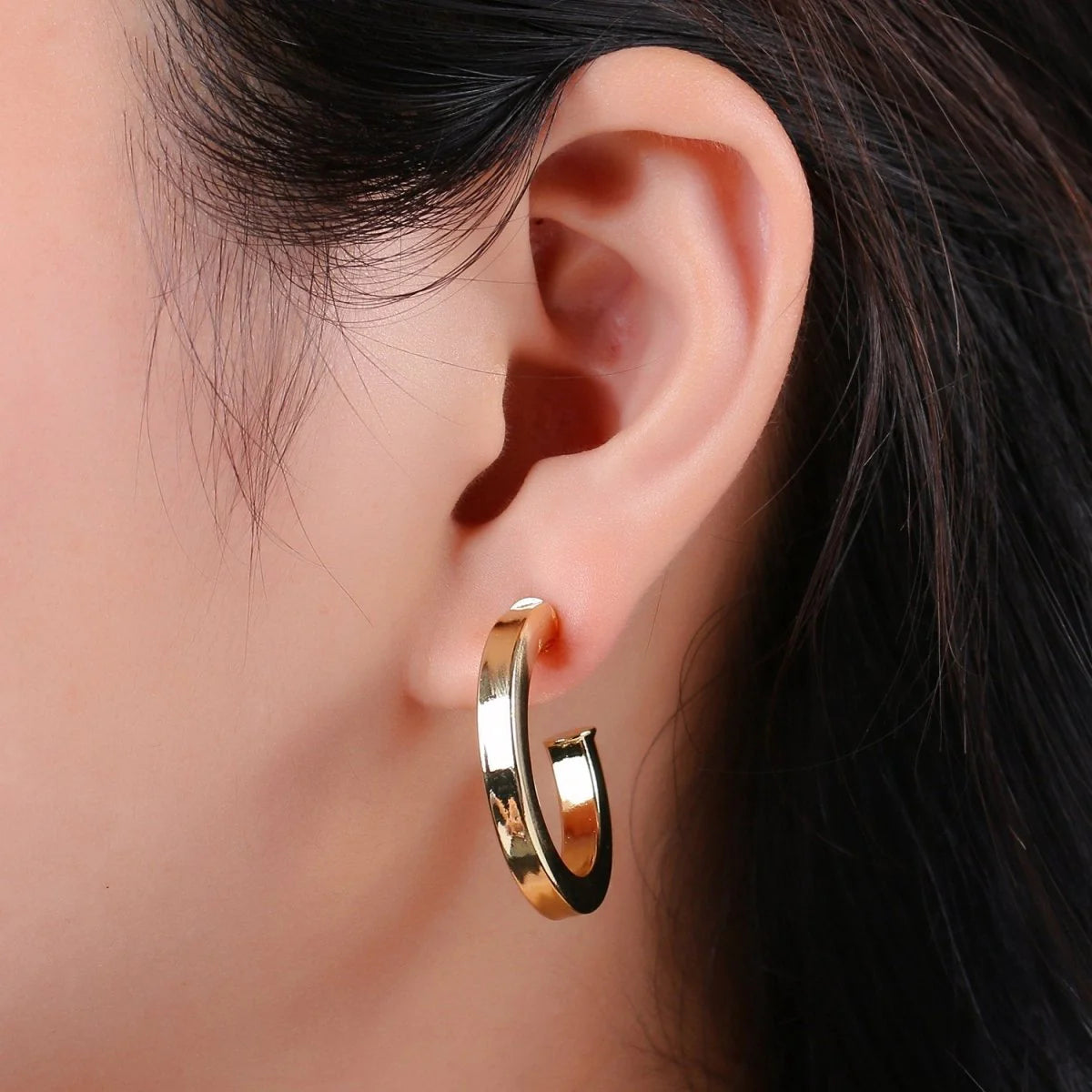 Angular Hoop Earrings