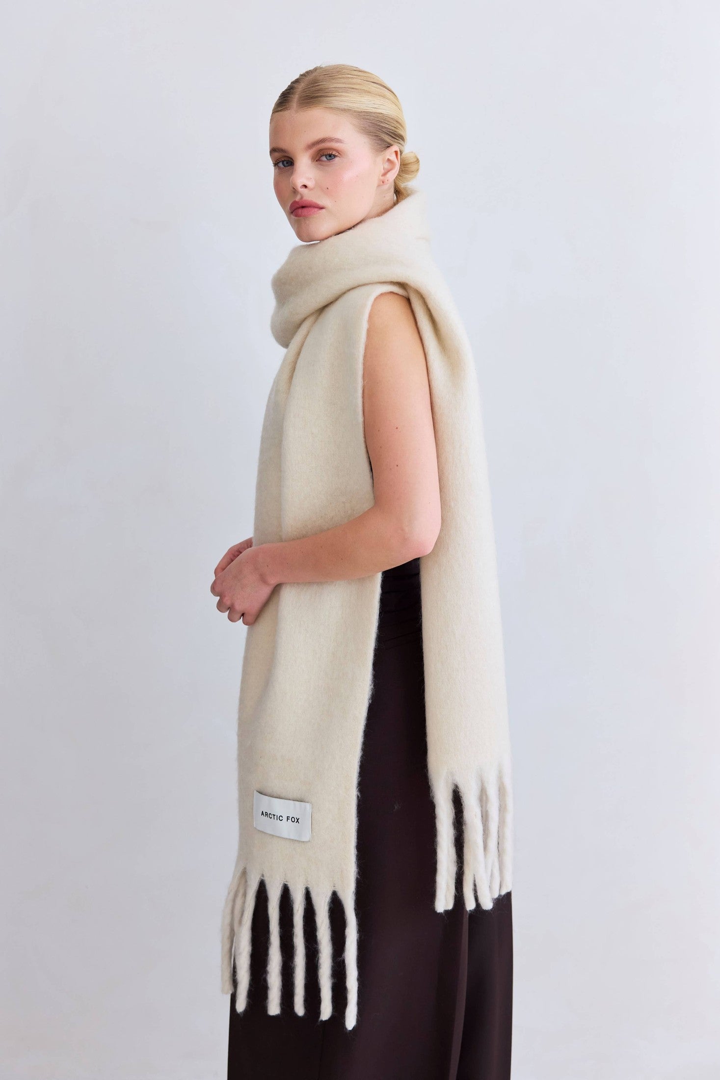 Arctic Fox & Co. - North America - The Reykjavik Scarf - 100% Recycled - Pebble Beige - FW25
