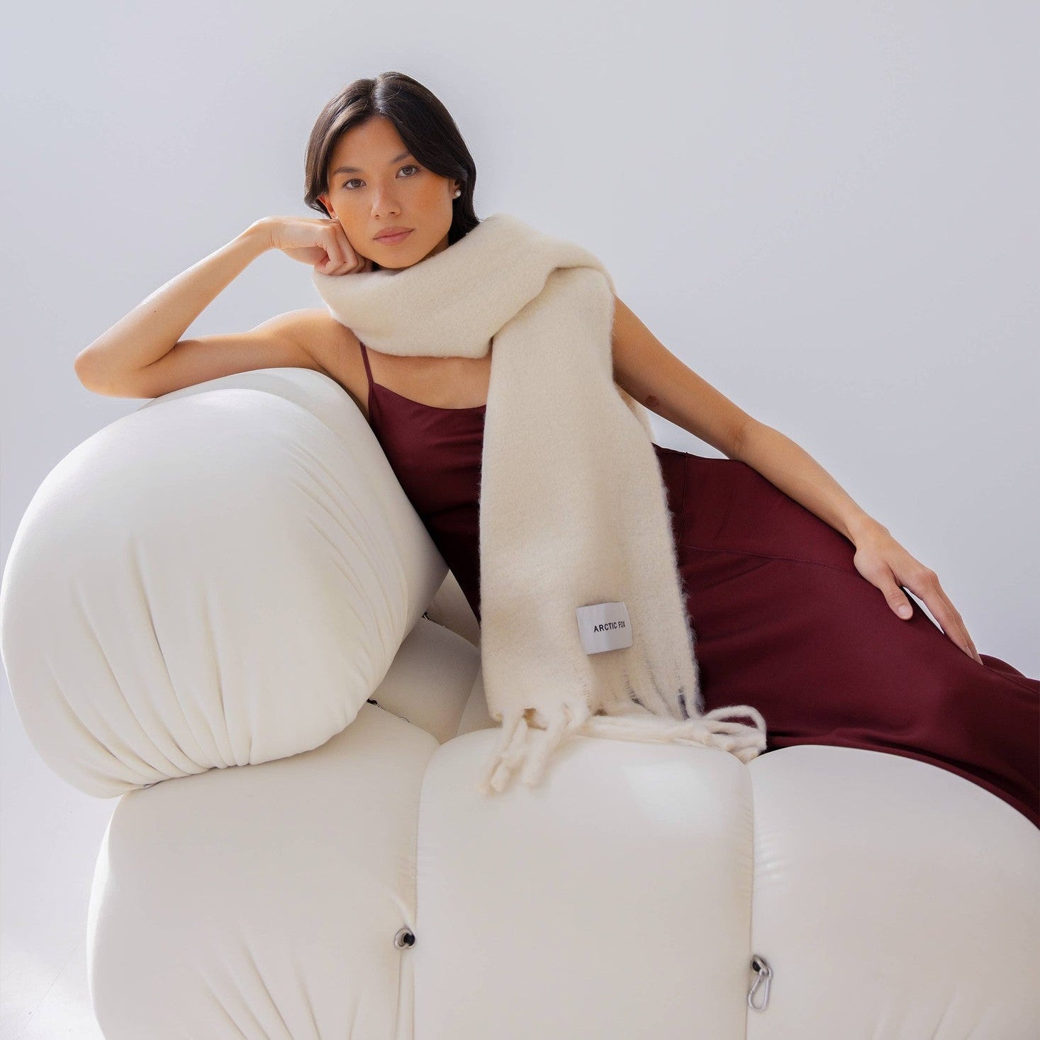 Arctic Fox & Co. - North America - The Reykjavik Scarf - 100% Recycled - Pebble Beige - FW25