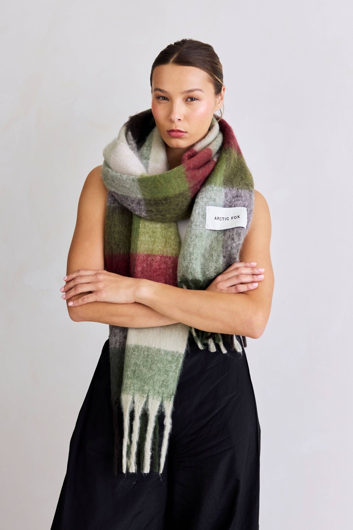 Arctic Fox & Co. - North America - The Reykjavik Scarf - 100% Recycled - Mossy Green - FW25