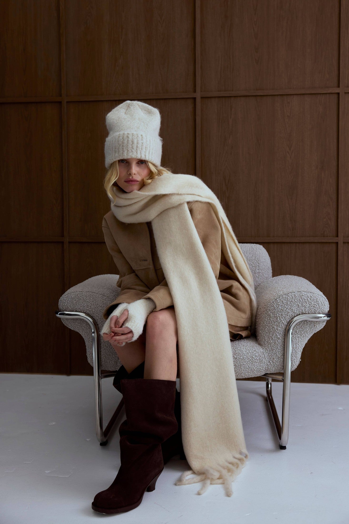 Arctic Fox & Co. - North America - The Reykjavik Scarf - 100% Recycled - Pebble Beige - FW25