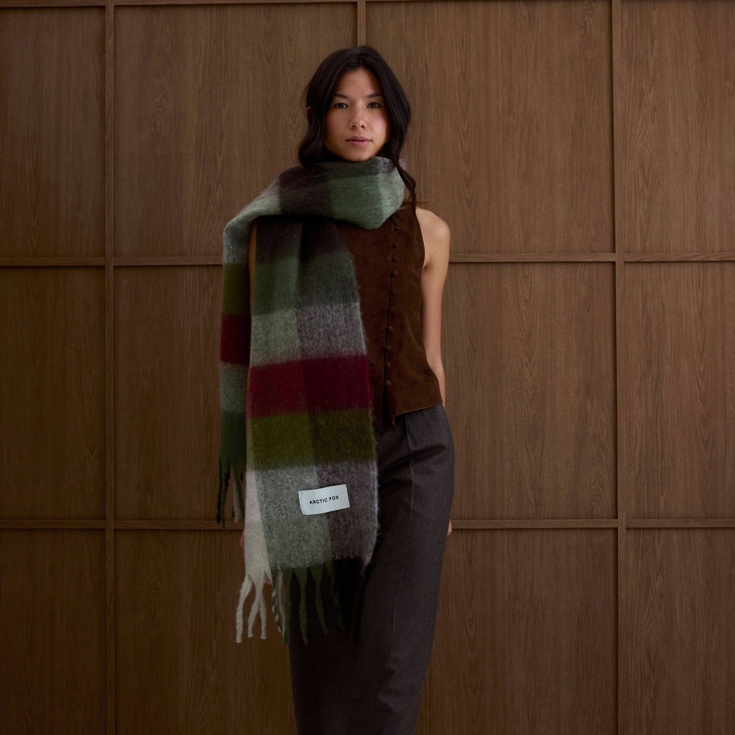 Arctic Fox & Co. - North America - The Reykjavik Scarf - 100% Recycled - Mossy Green - FW25