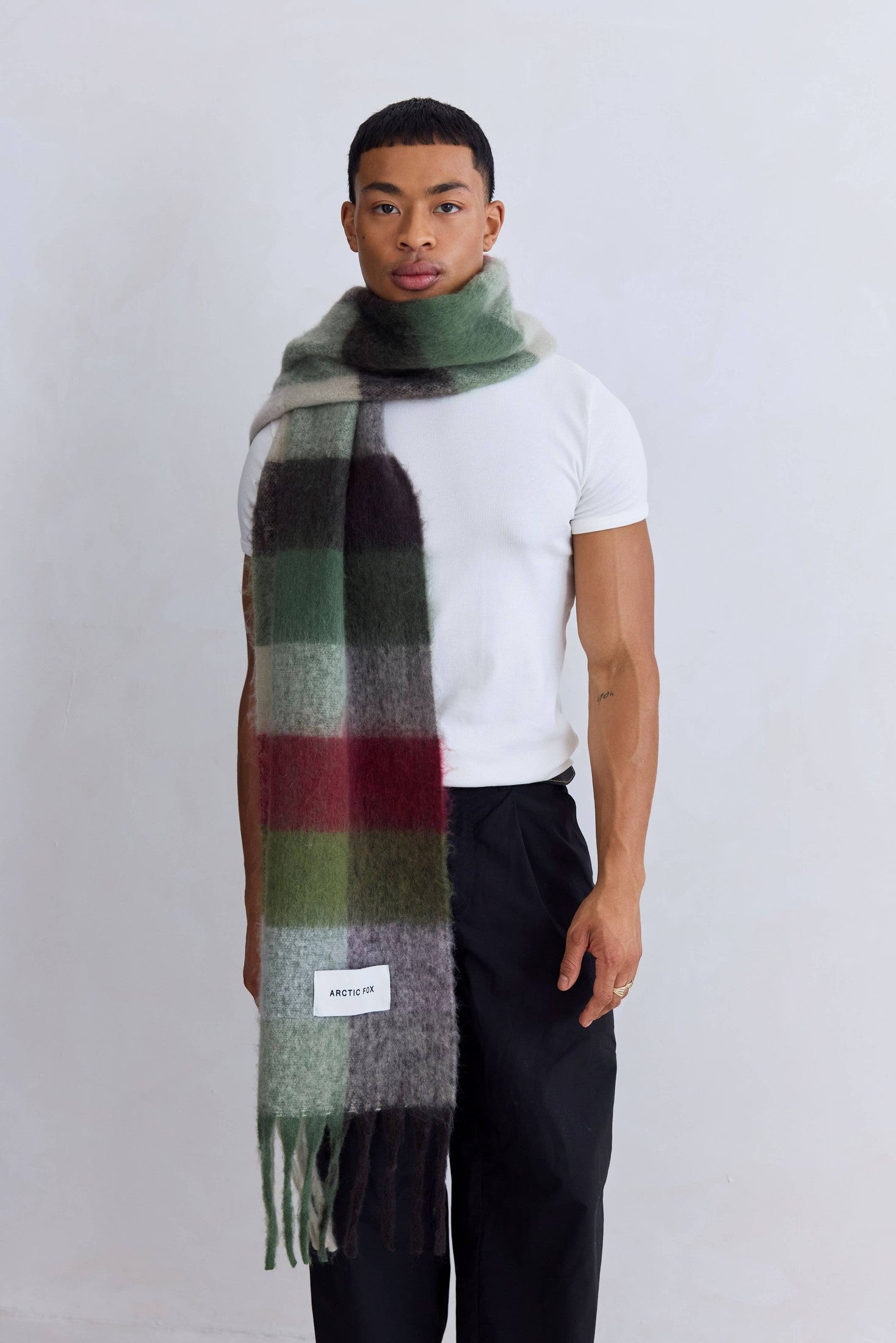 Arctic Fox & Co. - North America - The Reykjavik Scarf - 100% Recycled - Mossy Green - FW25