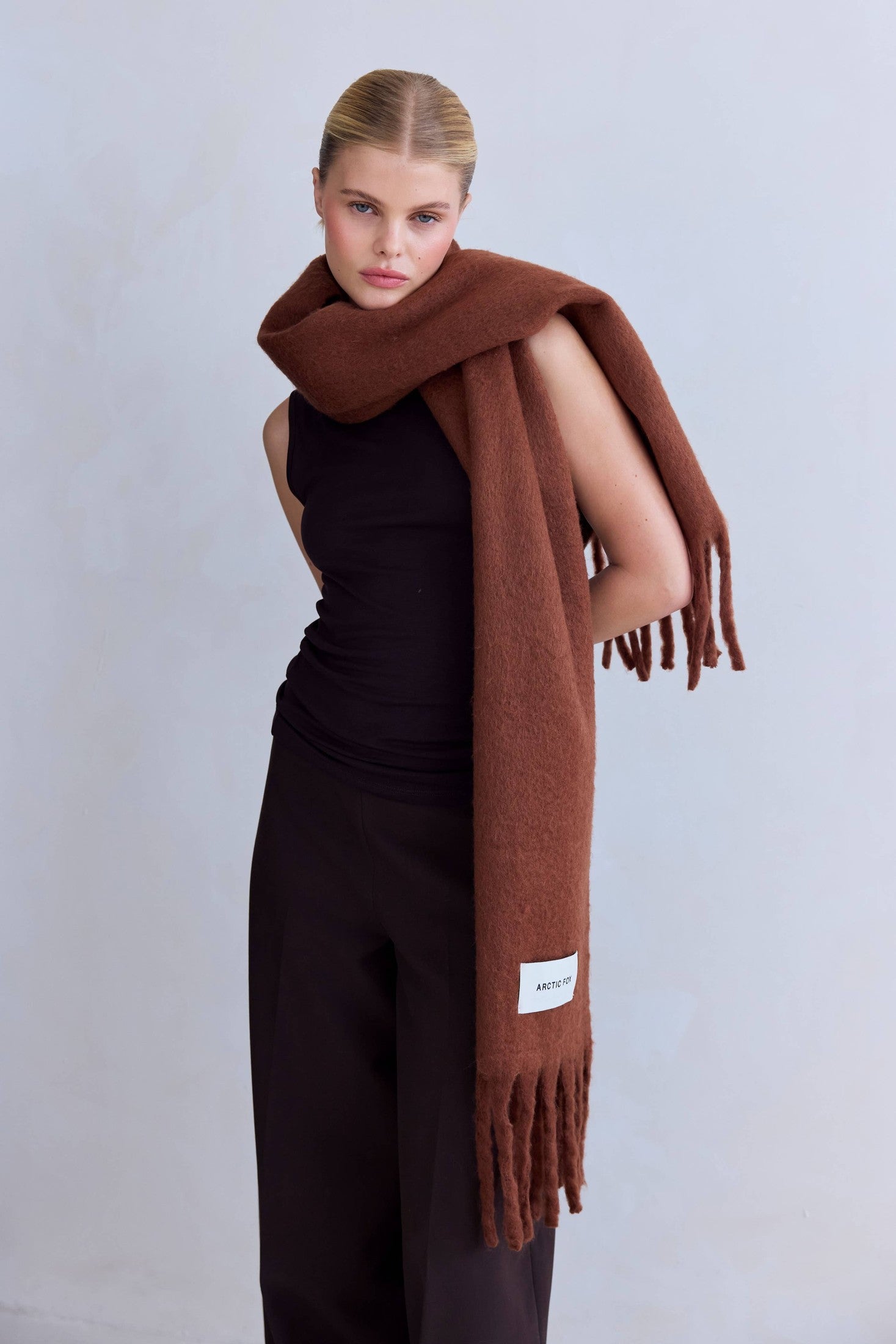Arctic Fox & Co. - North America - The Stockholm Scarf - 100% Recycled - Sepia - FW25
