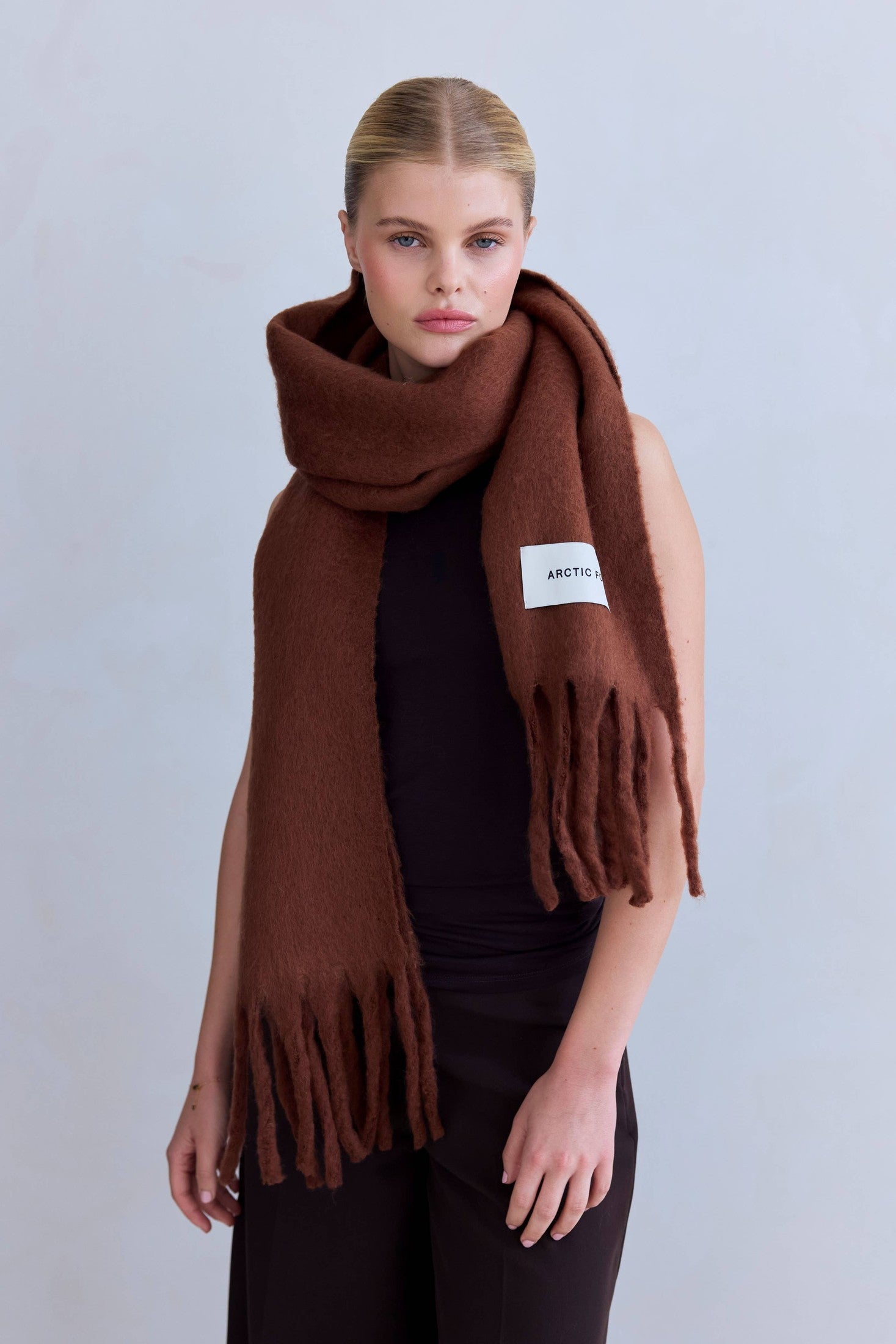 Arctic Fox & Co. - North America - The Stockholm Scarf - 100% Recycled - Sepia - FW25