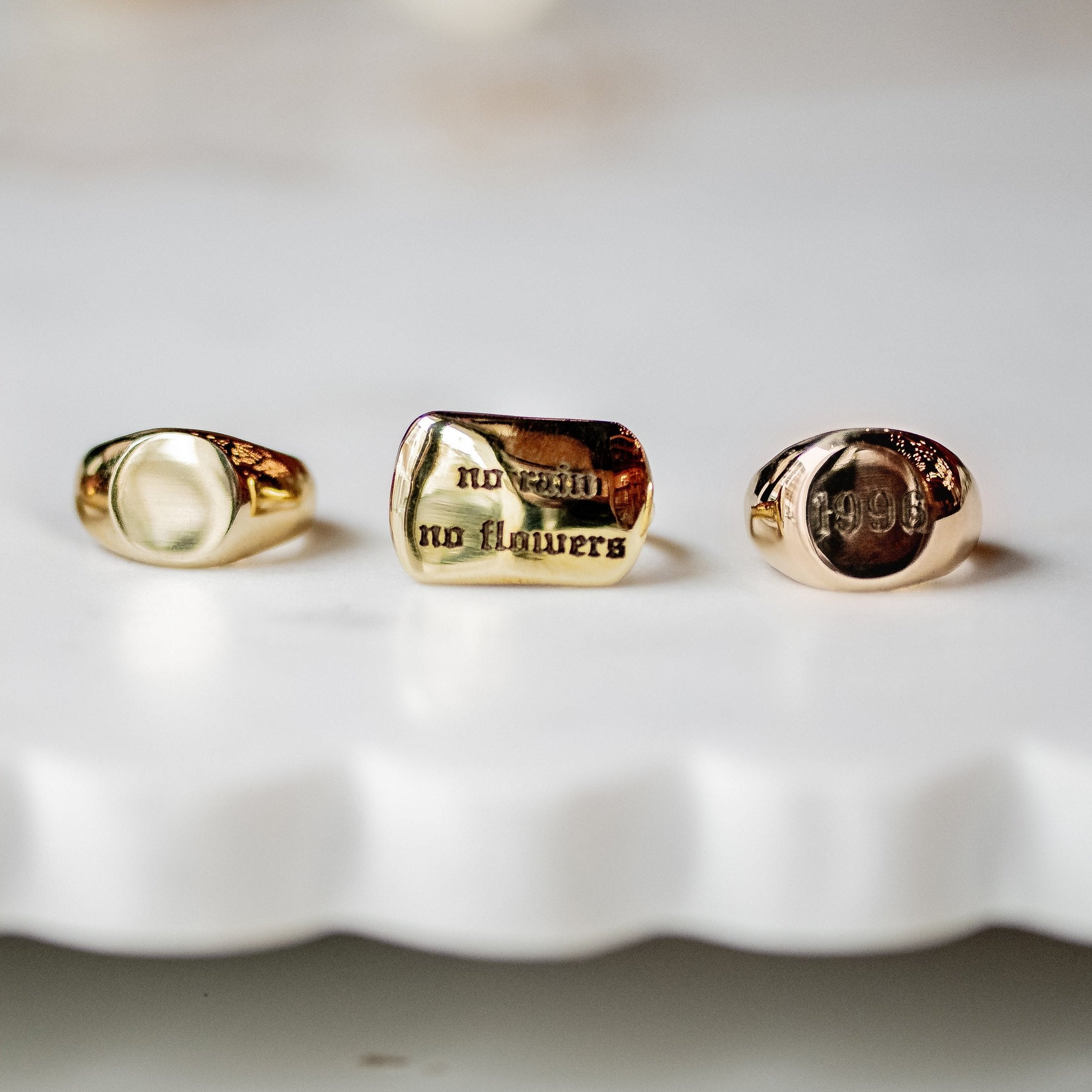 Arlo "No Rain, No Flowers" Ring Rings