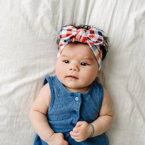 Baby Bling Bows - PRINTED DEB: summertime check