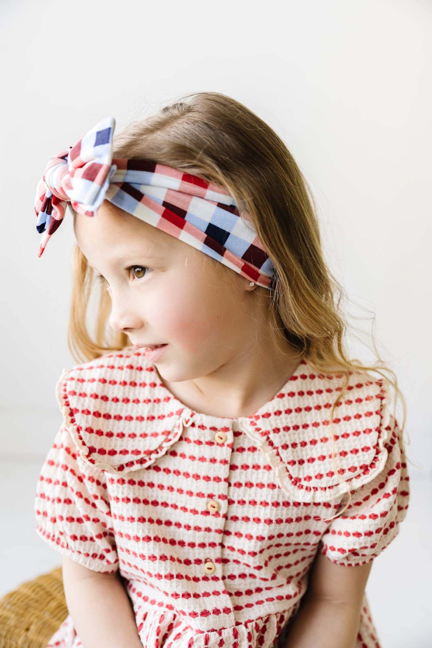 Baby Bling Bows - PRINTED DEB: summertime check