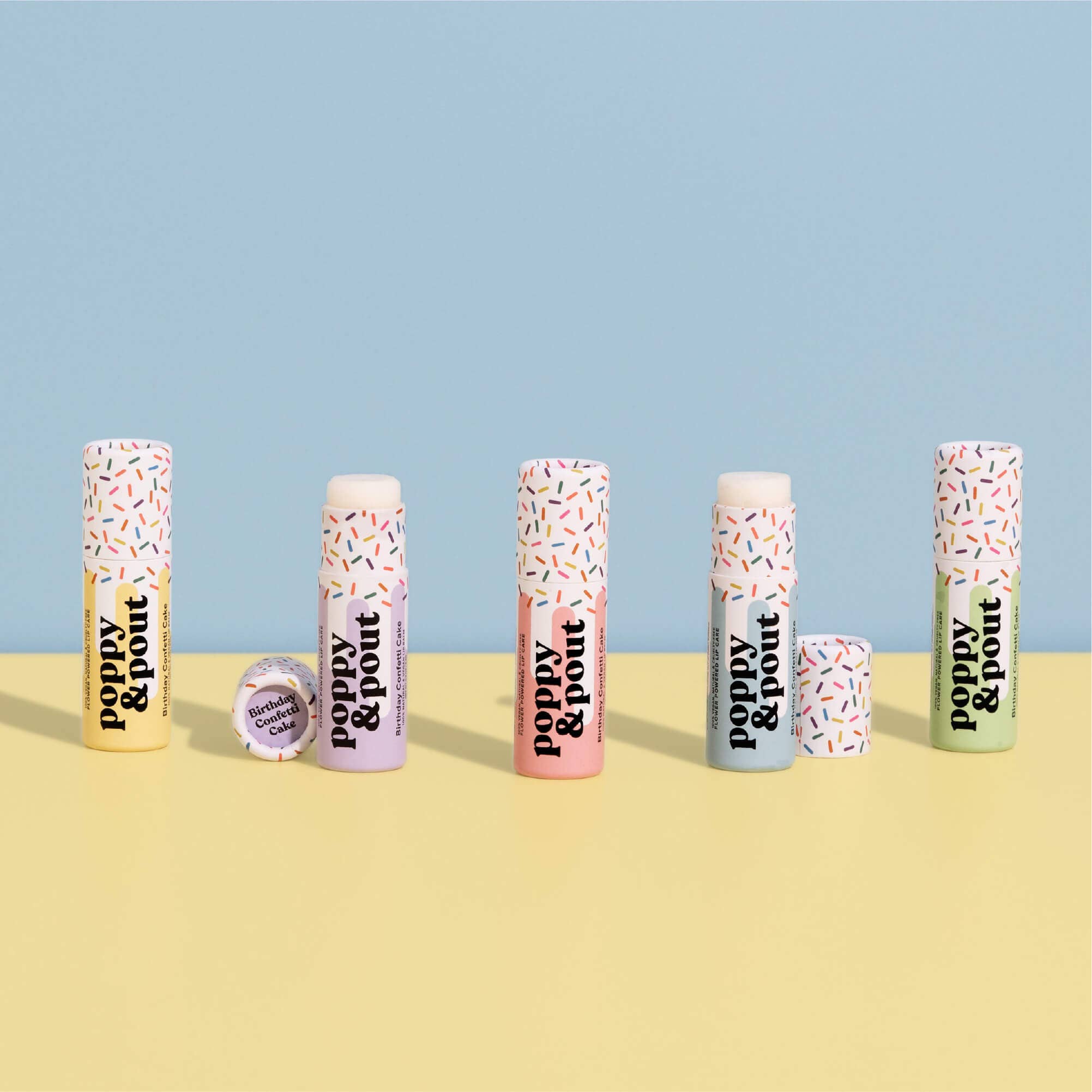 Birthday Confetti Cake Lip Balm - Blue Skin + Body