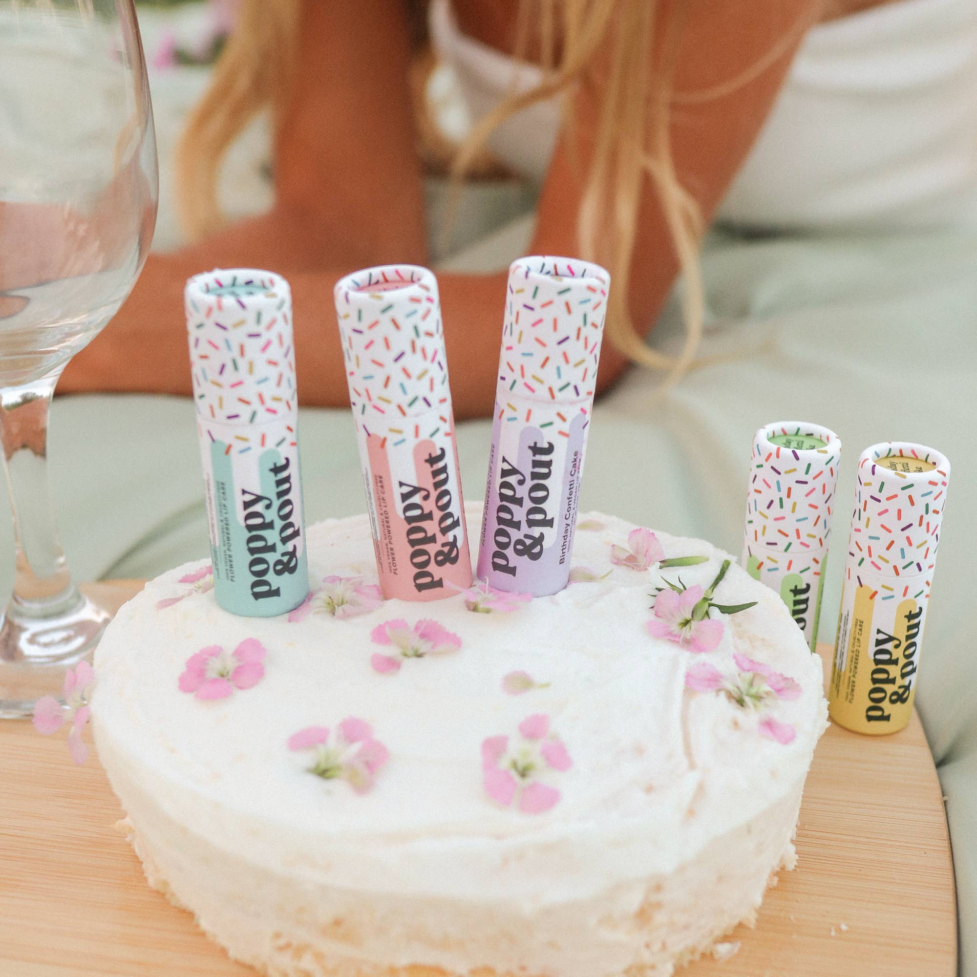 Birthday Confetti Cake Lip Balm - Pink Skin + Body