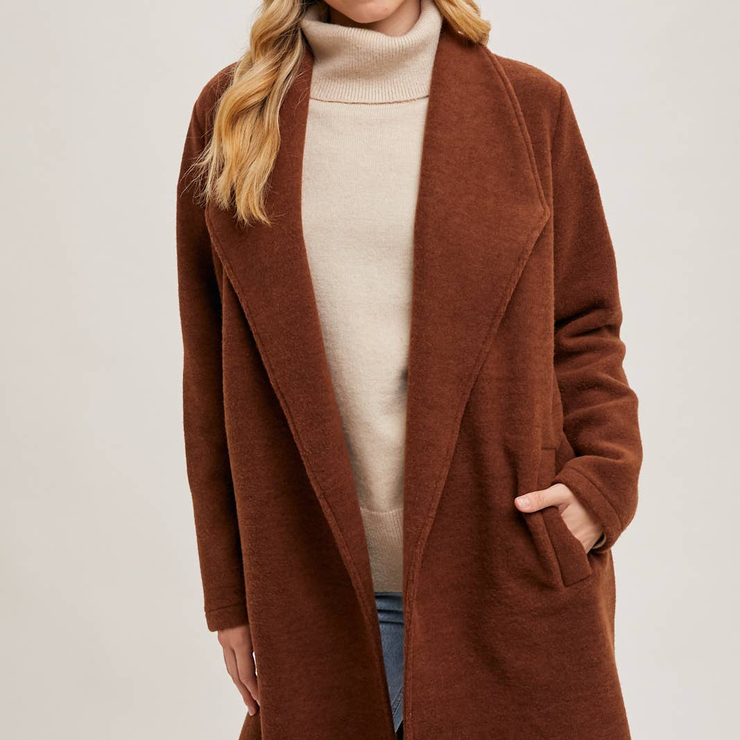 Bluivy - OPEN FRONT KNIT COAT JACKET