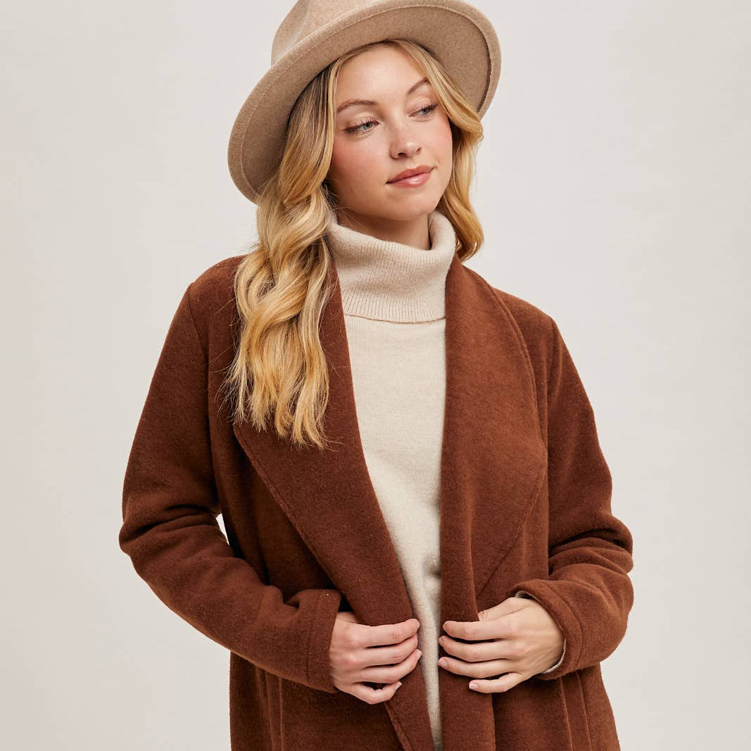 Bluivy - OPEN FRONT KNIT COAT JACKET