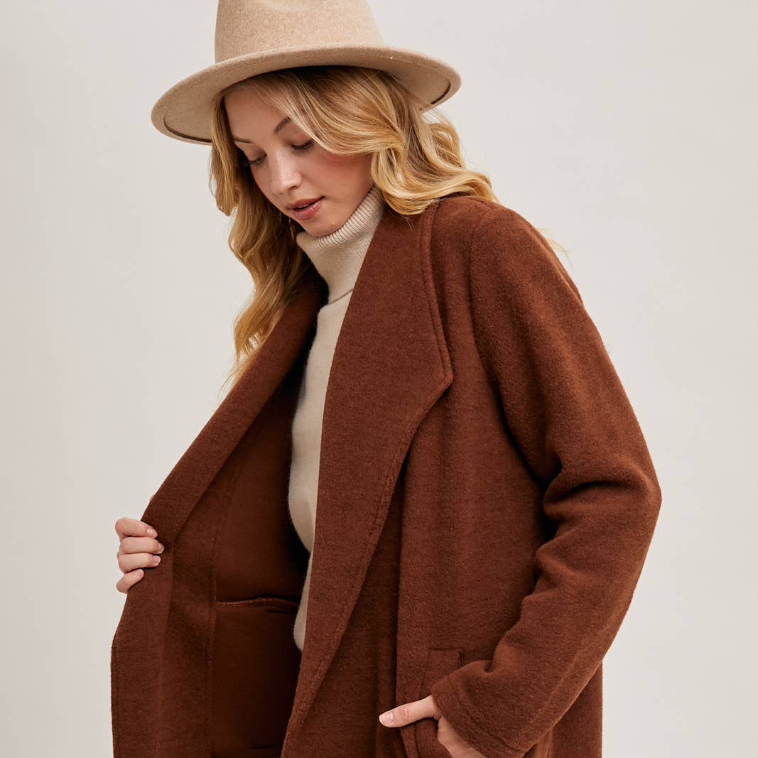 Bluivy - OPEN FRONT KNIT COAT JACKET