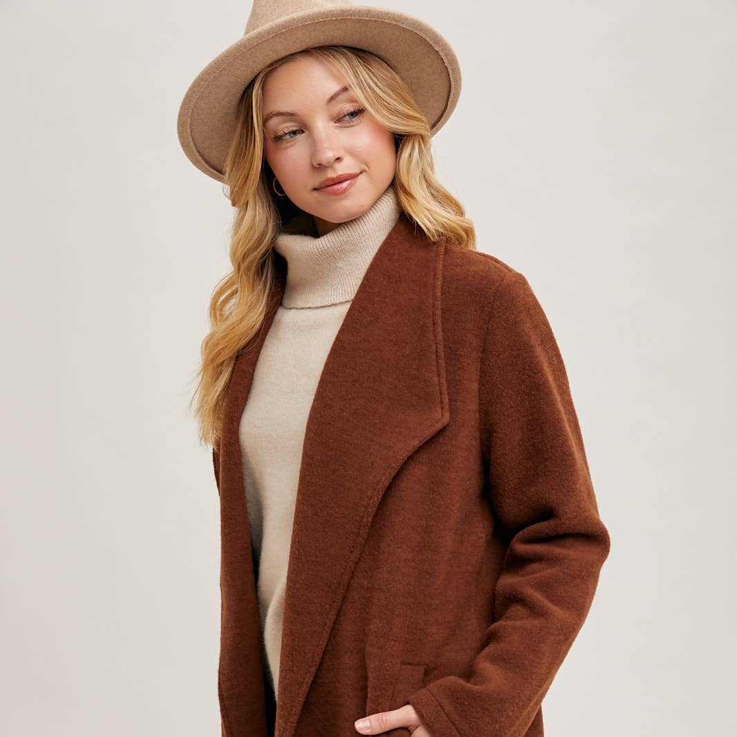 Bluivy - OPEN FRONT KNIT COAT JACKET