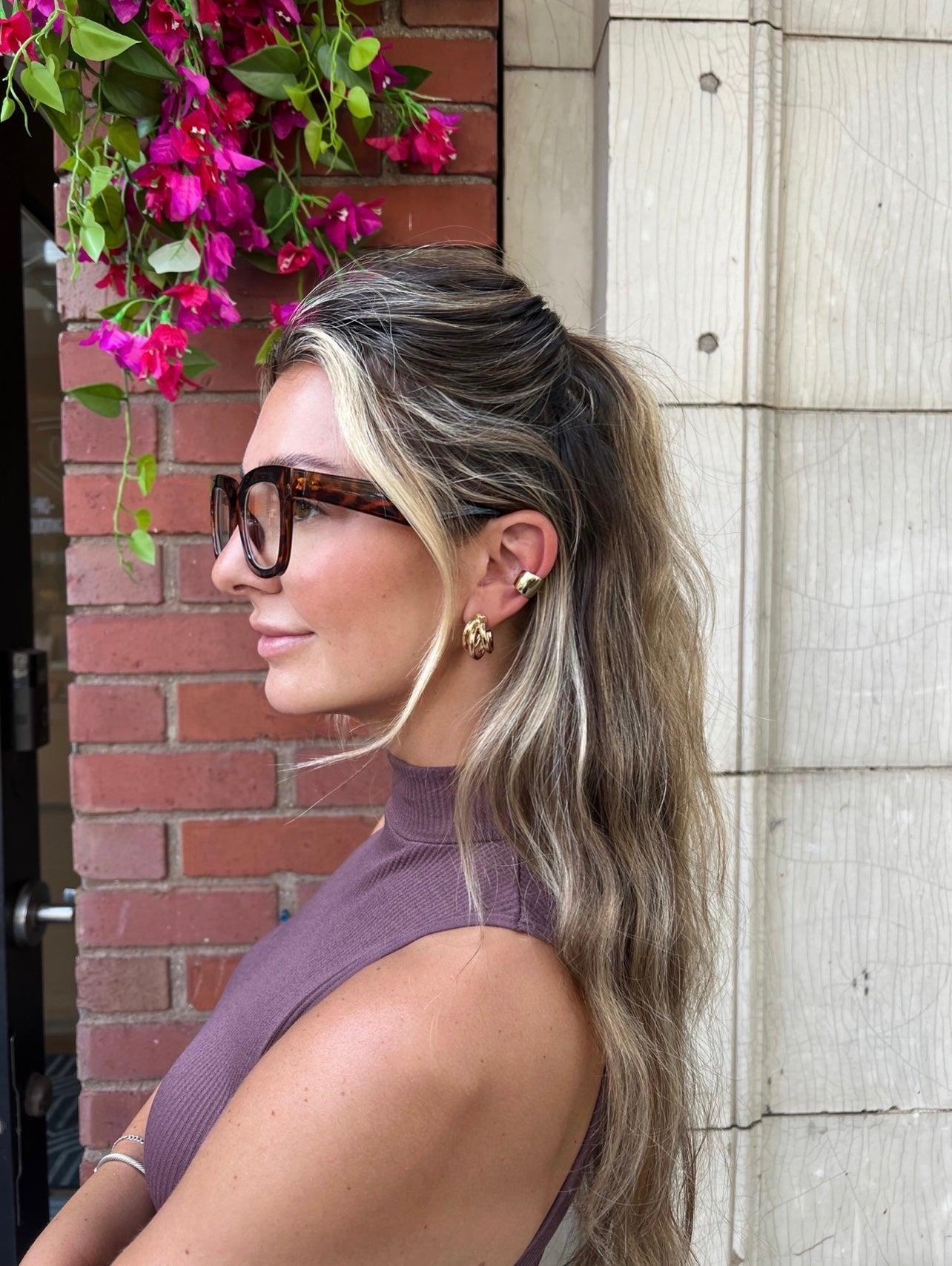 Bold 18k Gold Filled Plain Ear Cuff Earrings