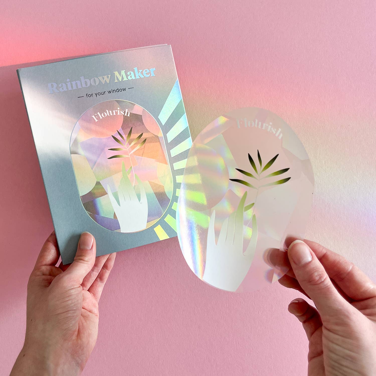 Botanopia USA - gifts , decor and cards for plant lovers - Suncatcher Rainbow maker sticker with great retail packaging
