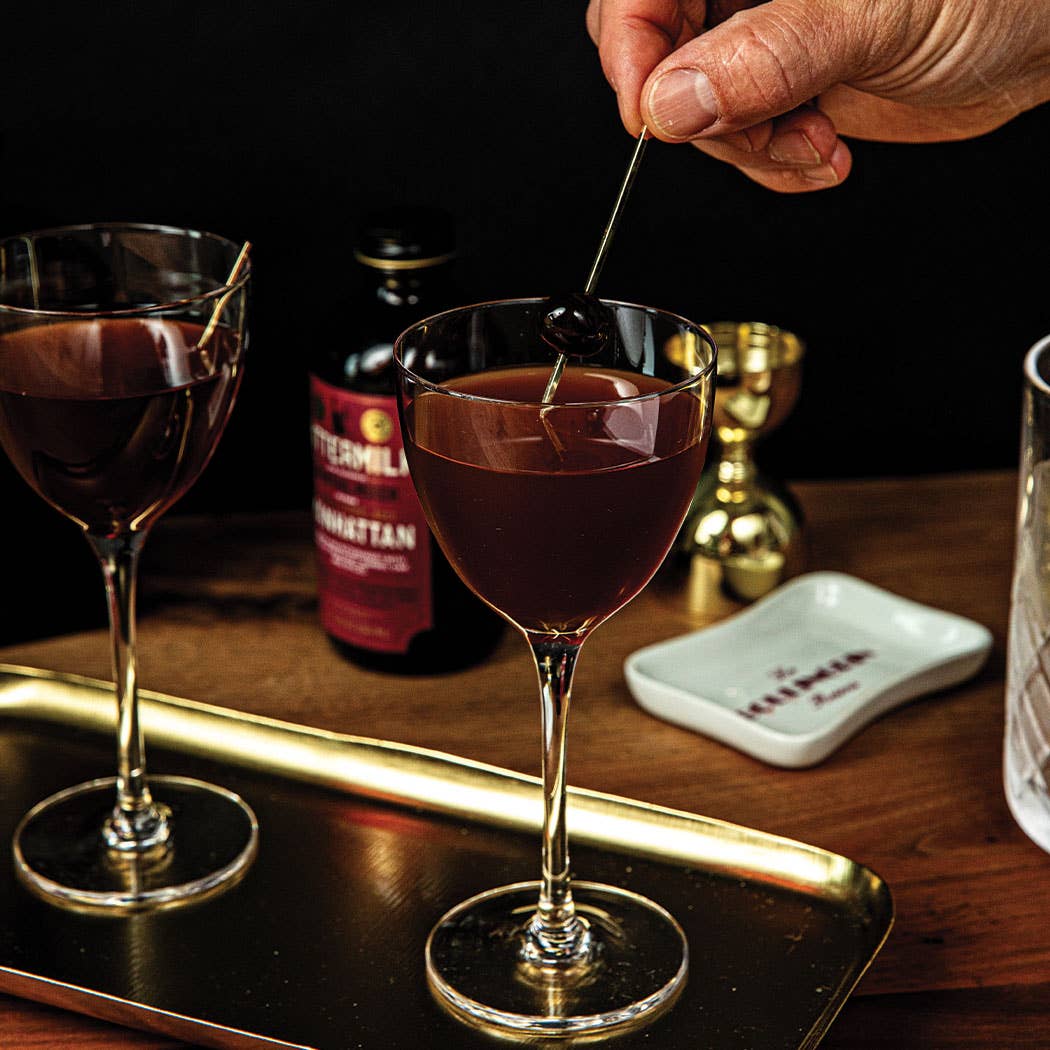 Bourbon Barrel Aged Manhattan Cocktail Mixer Eat + Drink