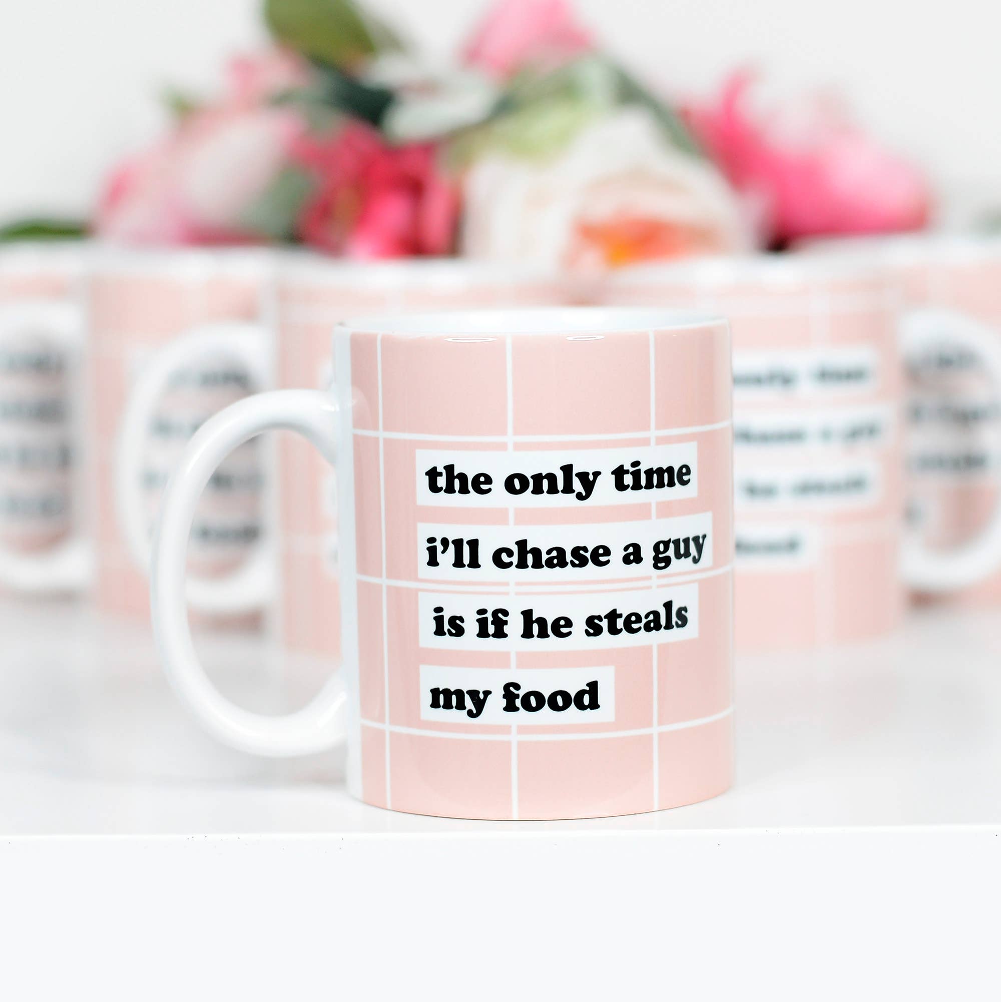 Chase a Guy \ Valentine's Ceramic Mug Kitchen + Drinkware