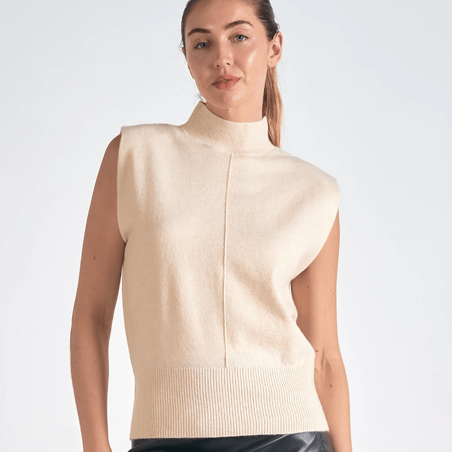 Chelcie Sleeveless Sweater Tops