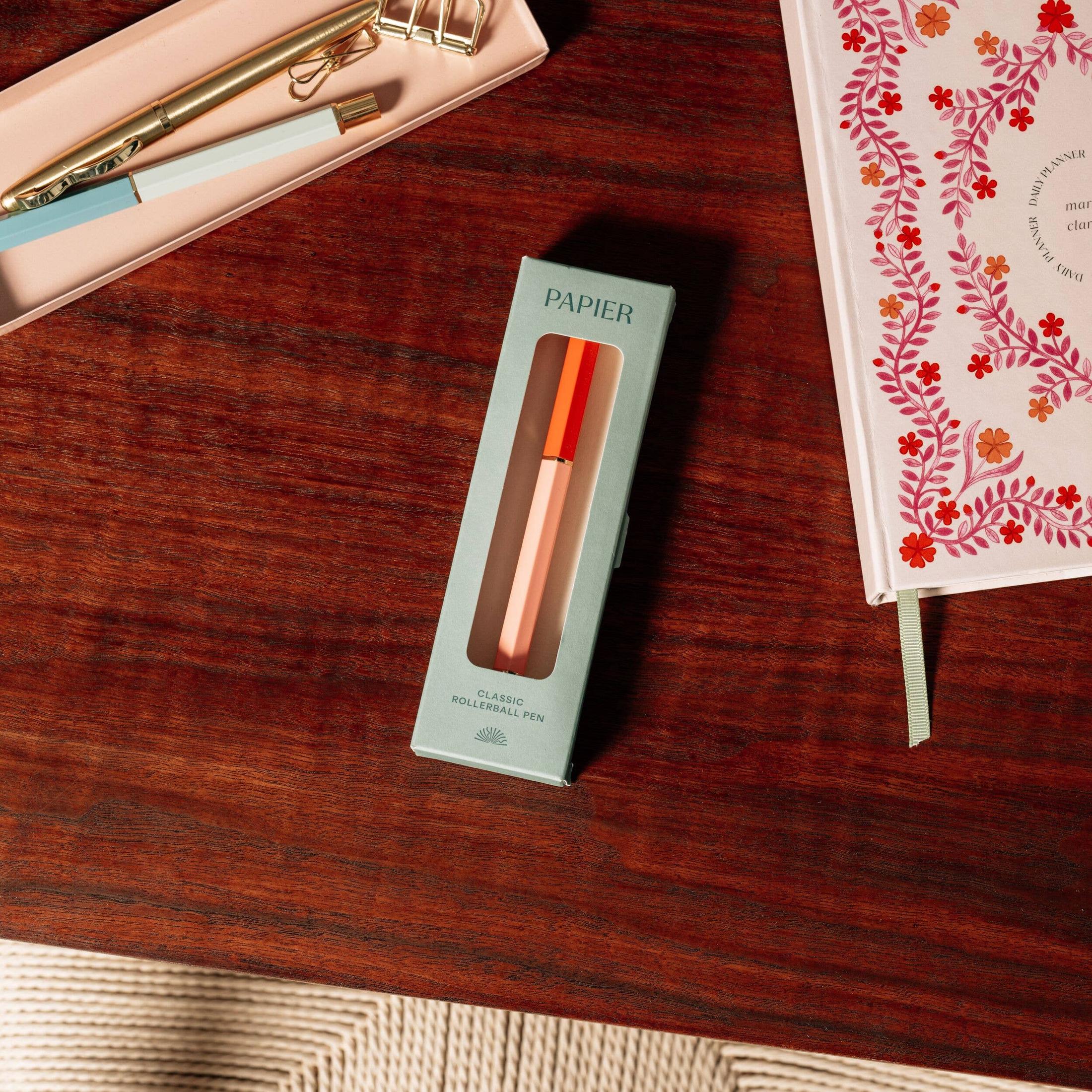 Classic Pink Rollerball Pen Notebooks + Journals