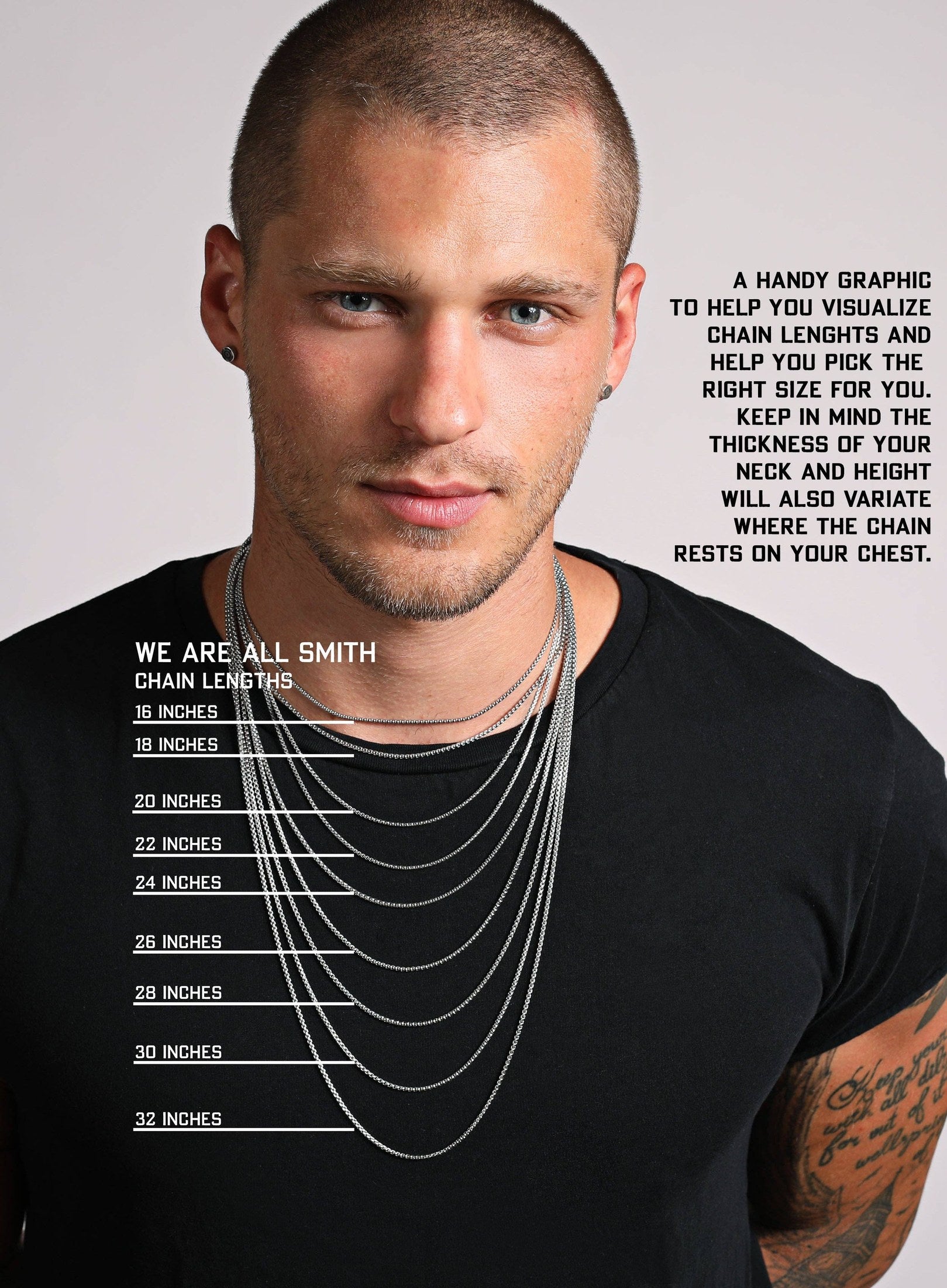 Clip Style Cable Link Necklace for Men Necklaces