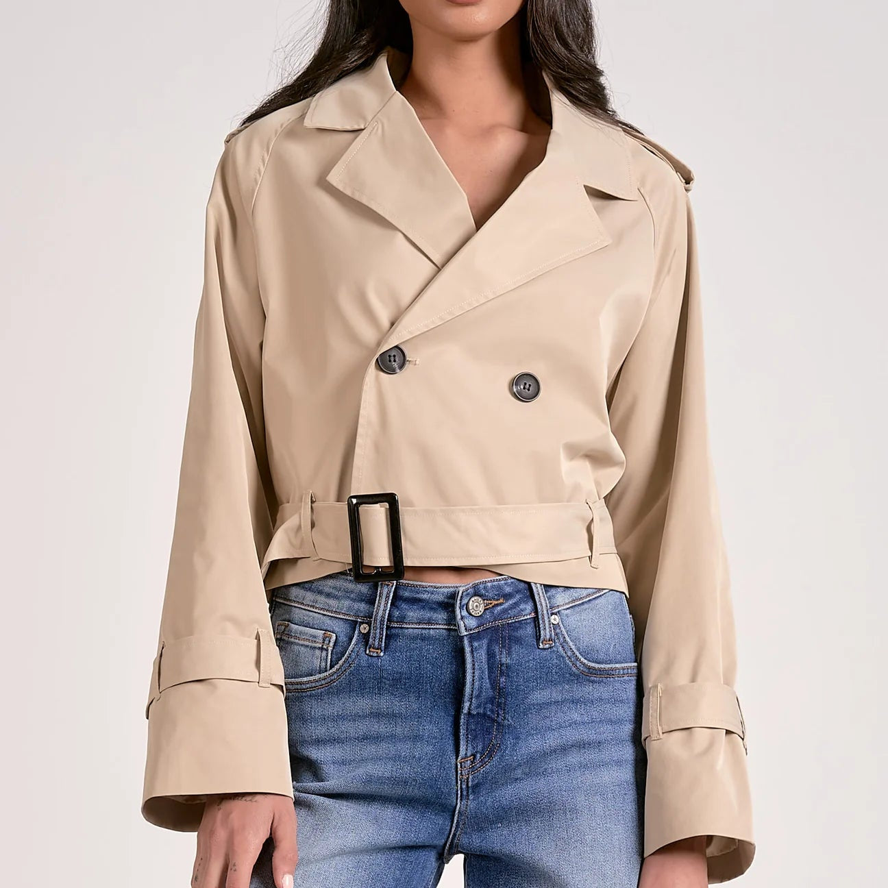 Cropped Trench Jacket Jackets