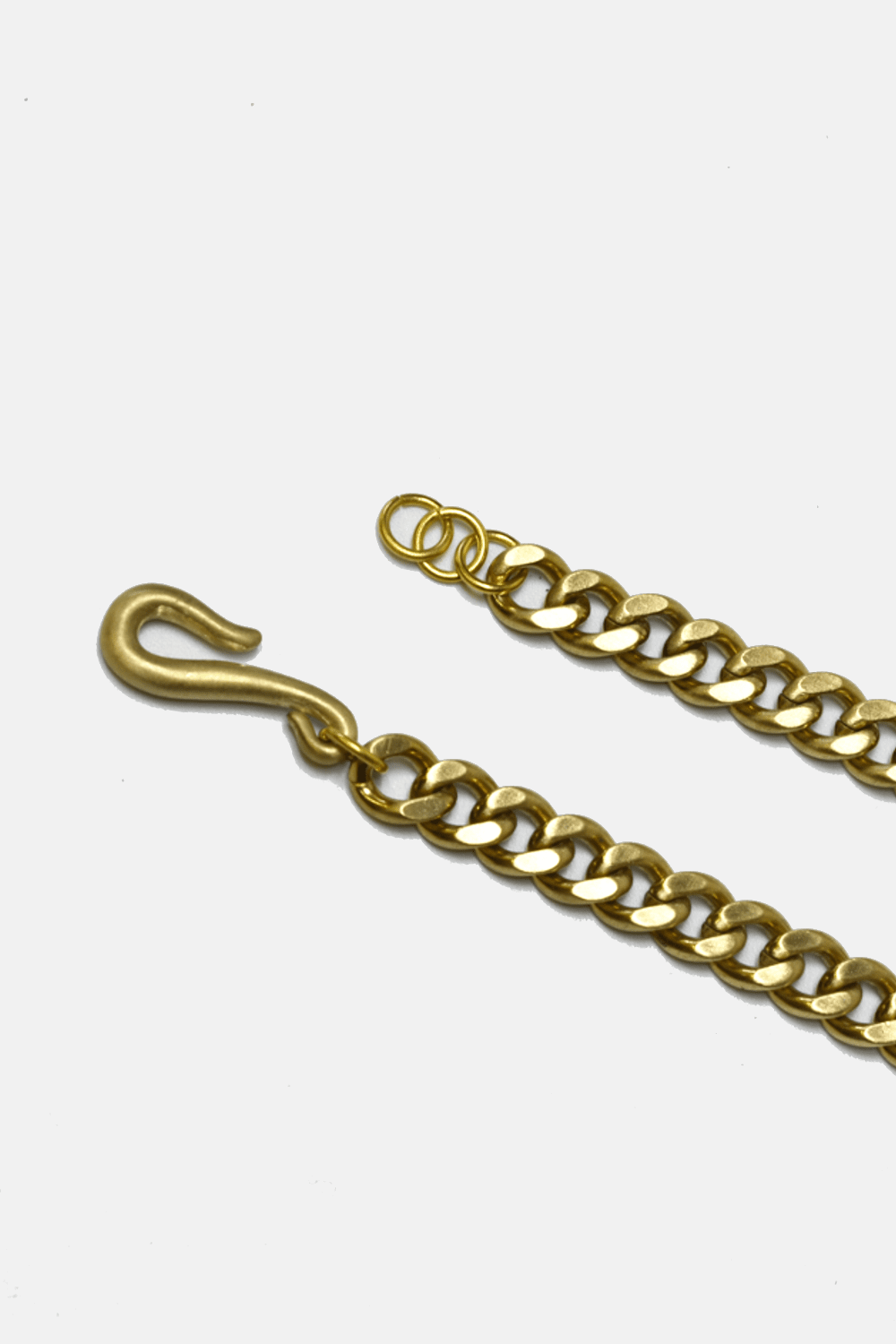 Curb Chain with Fish Hook -Steel or Brass Bracelets + Anklets