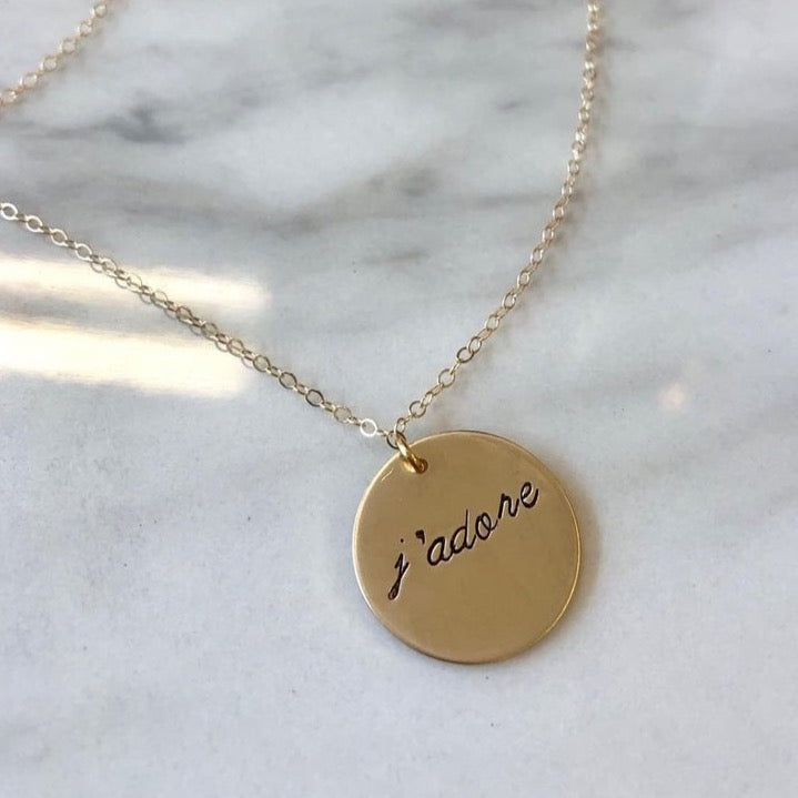 Custom Stamped Disc Necklace