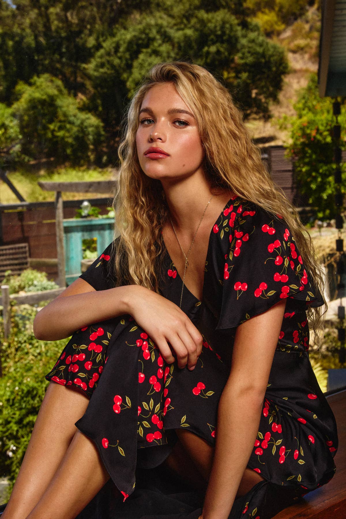 Dress Forum - Fruit Punch Flutter Sleeve Maxi Dress 1