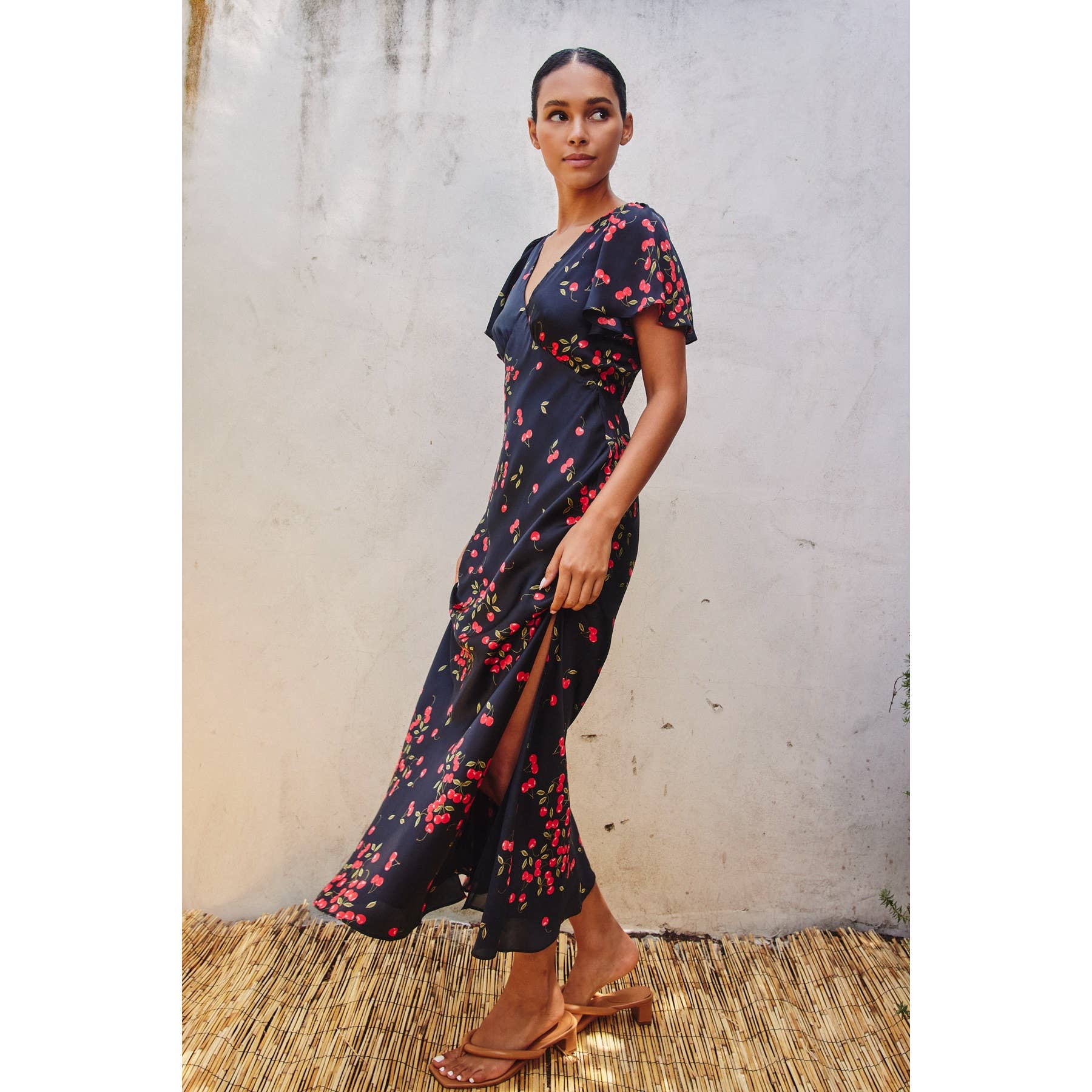 Dress Forum - Fruit Punch Flutter Sleeve Maxi Dress 1