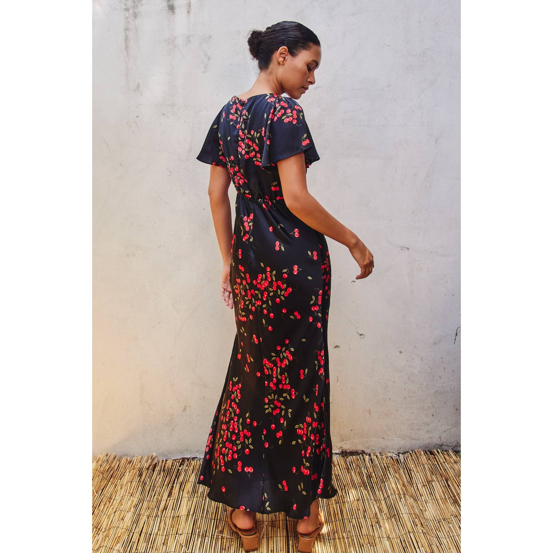 Dress Forum - Fruit Punch Flutter Sleeve Maxi Dress 1