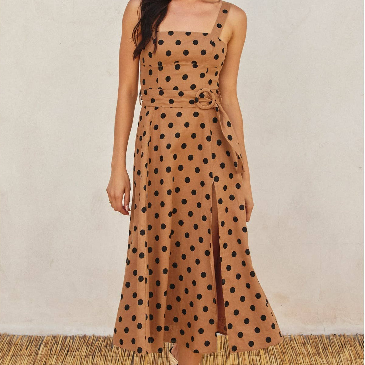 Dress Forum - Polka Dot Buckle Midi Dress 1