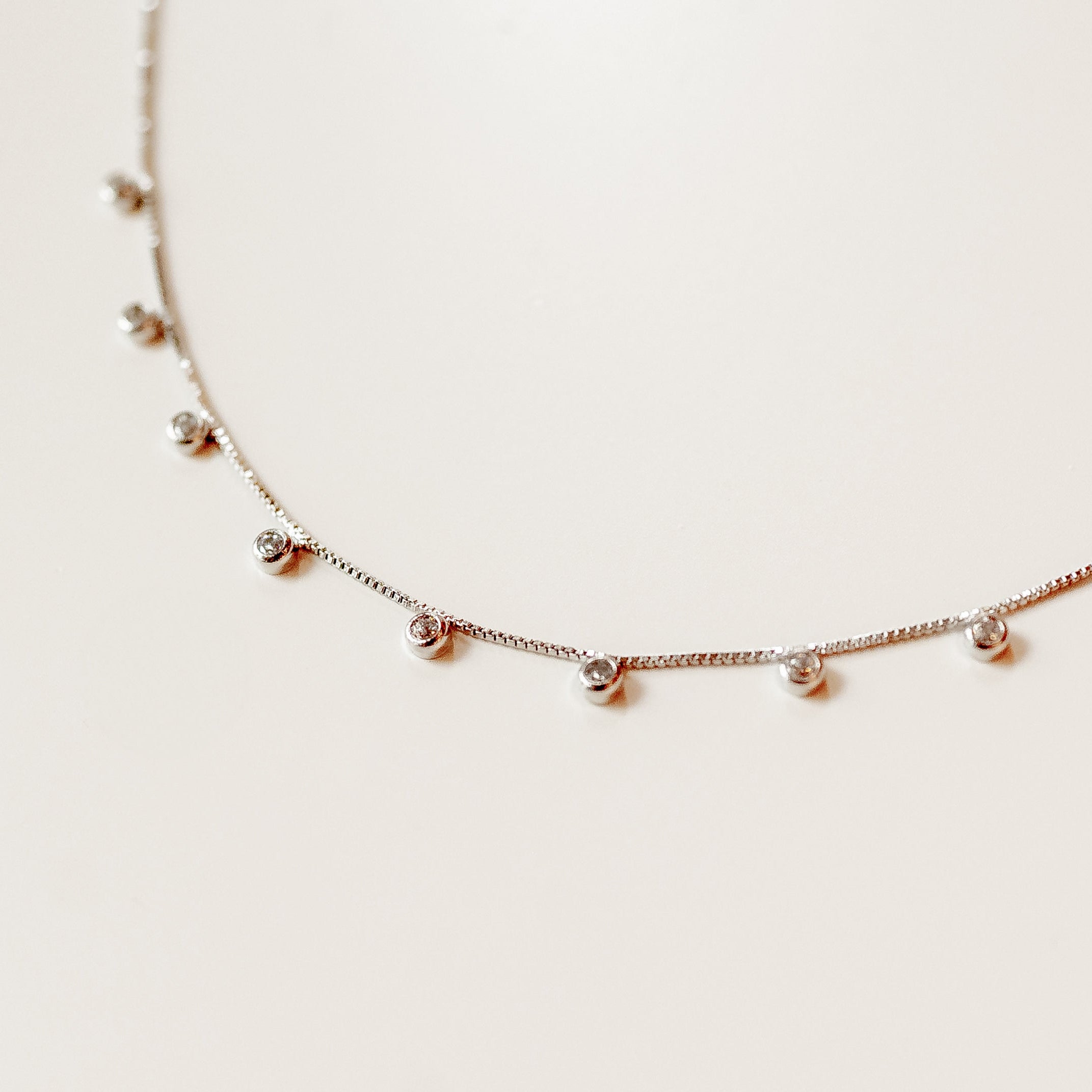 Estelle Necklace – Dainty Diamond Necklace Necklaces