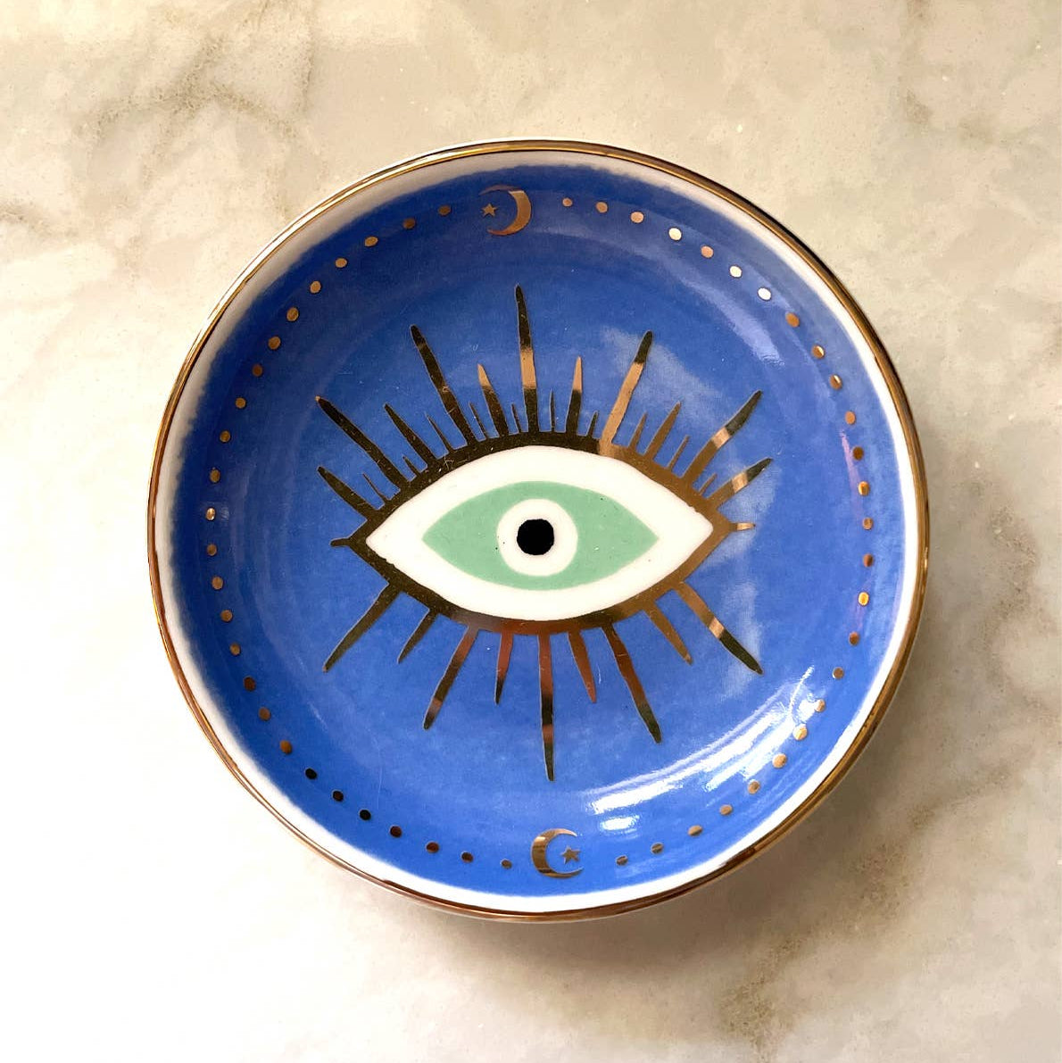 Evil Eye Porcelain Trinket Dish Home Decor