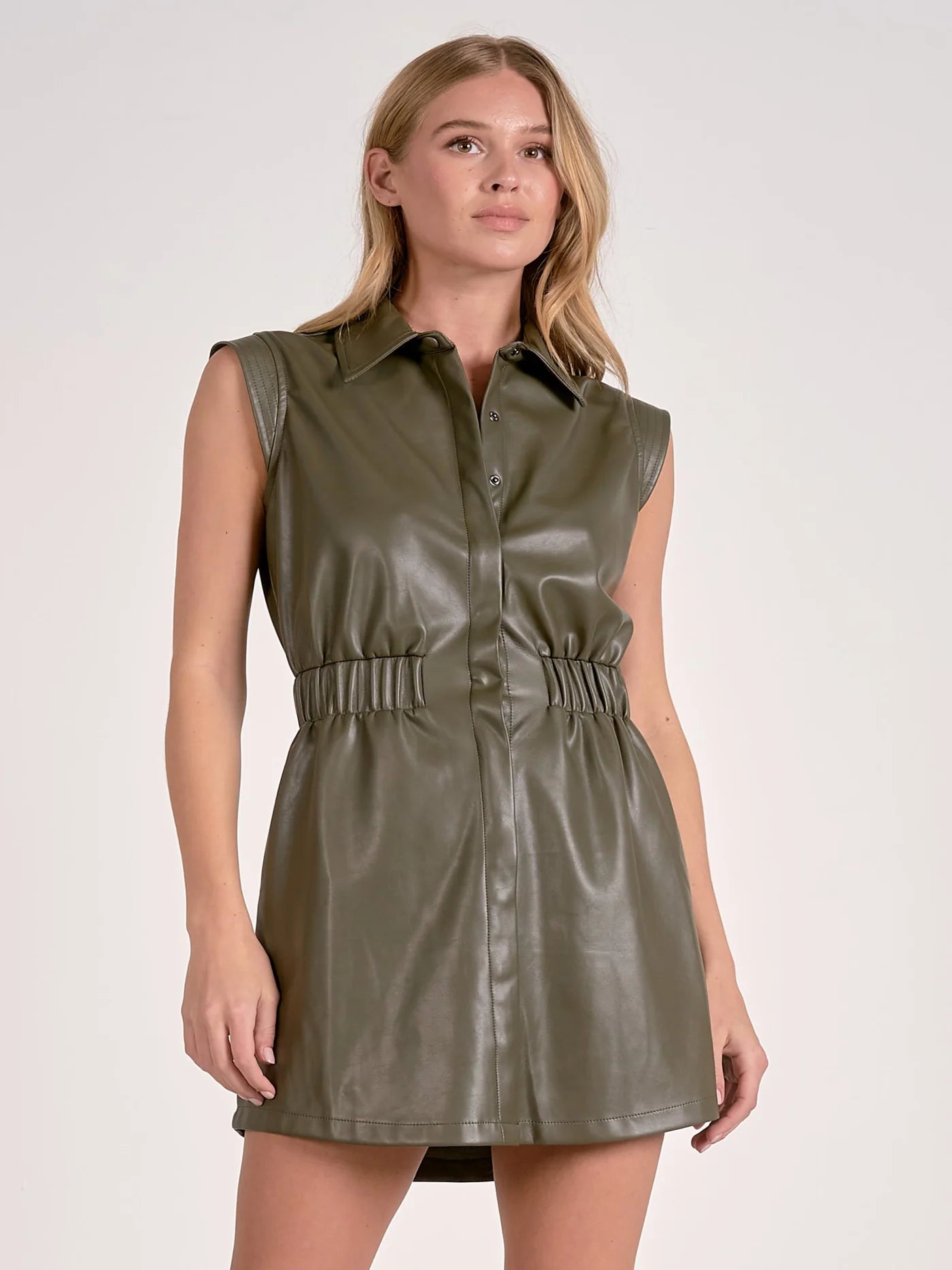 Faux Leather Mini Dress Dresses + Jumpsuits