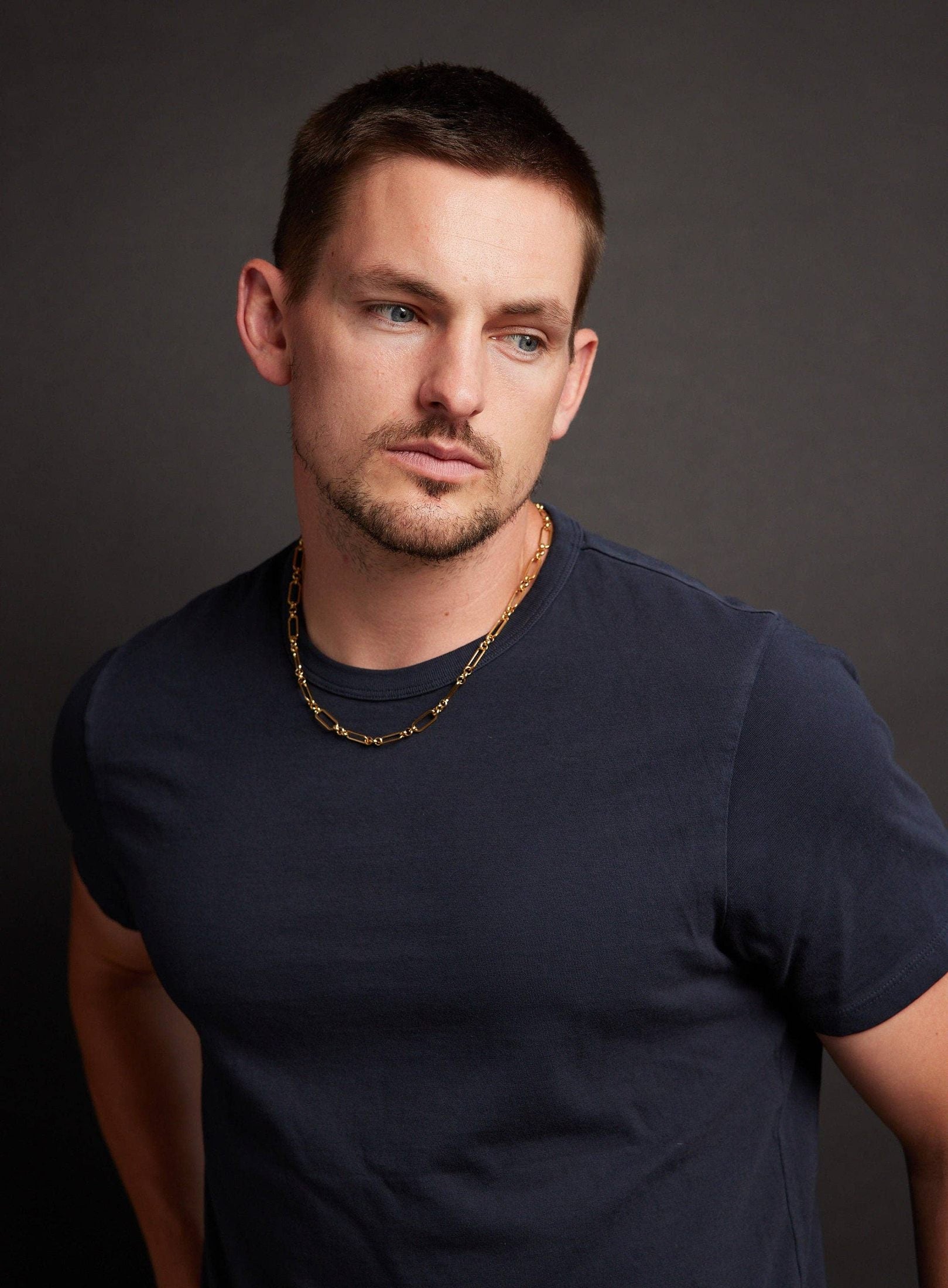 Gold 7mm Elongated Cable Chain Necklace for Men Necklaces