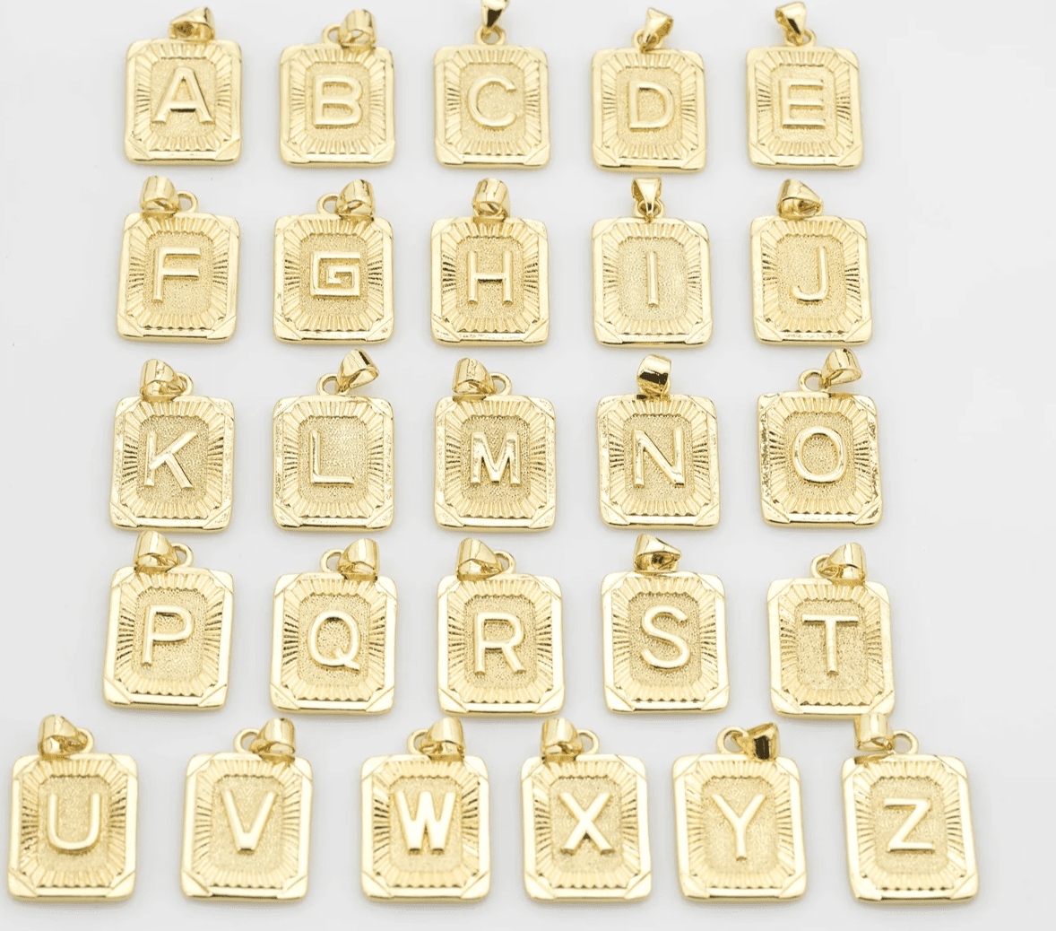 Gold Filled Initial Tag Necklace Necklaces