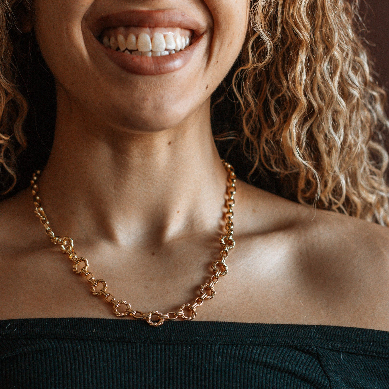 Gold Twist Chain Necklace Necklaces