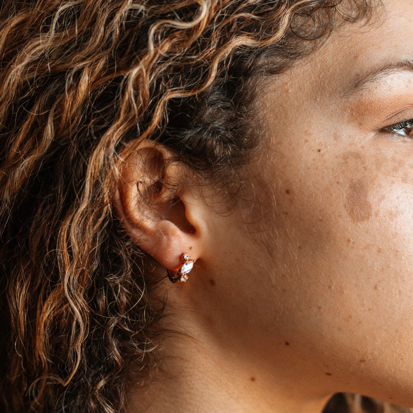 Gold filled dainty Hoop Huggies Earrings