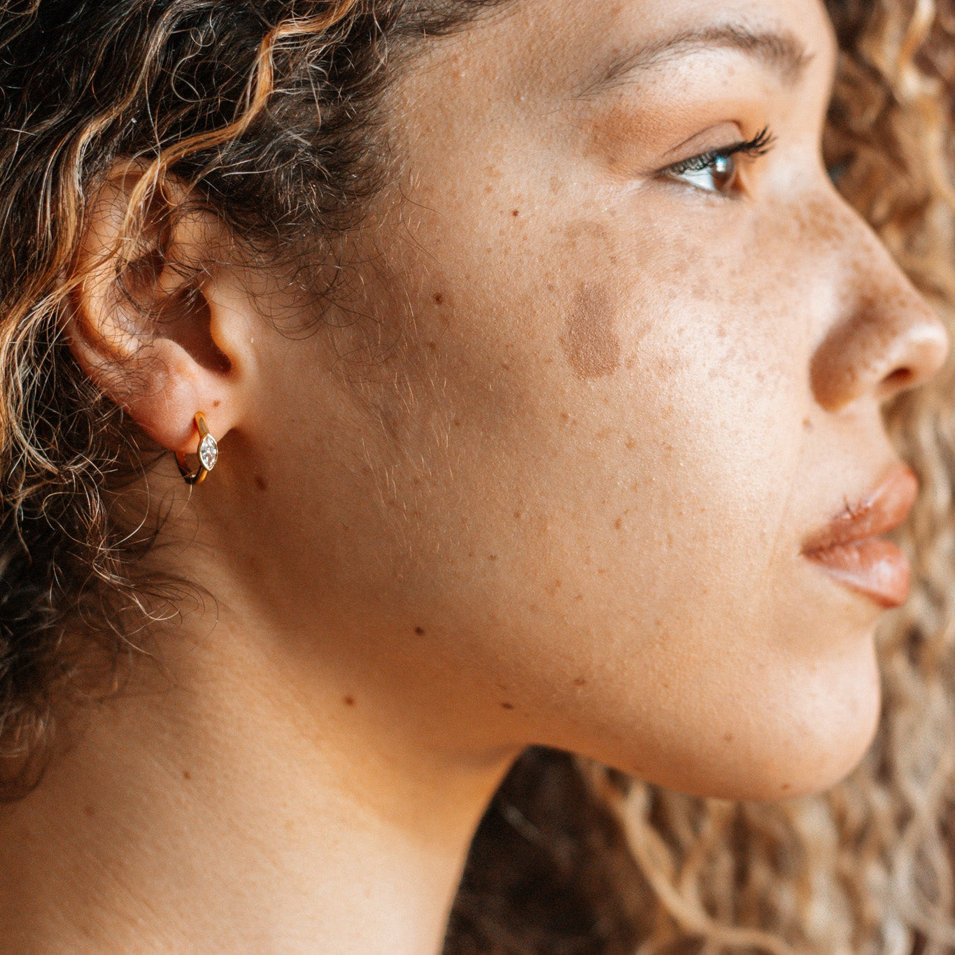 Gold filled dainty Hoop Huggies Earrings