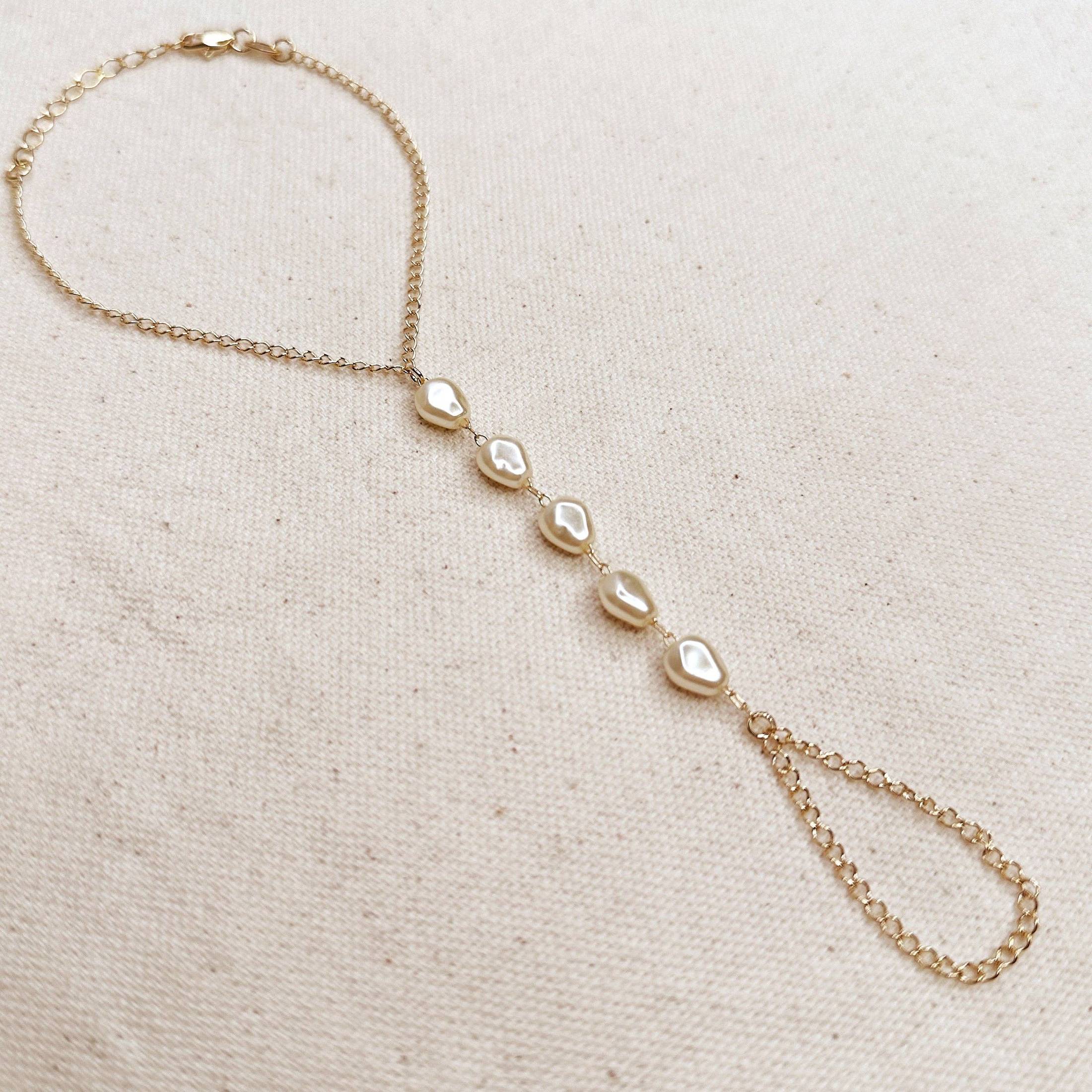 GoldFi - Baroque Pearl Hand Chain