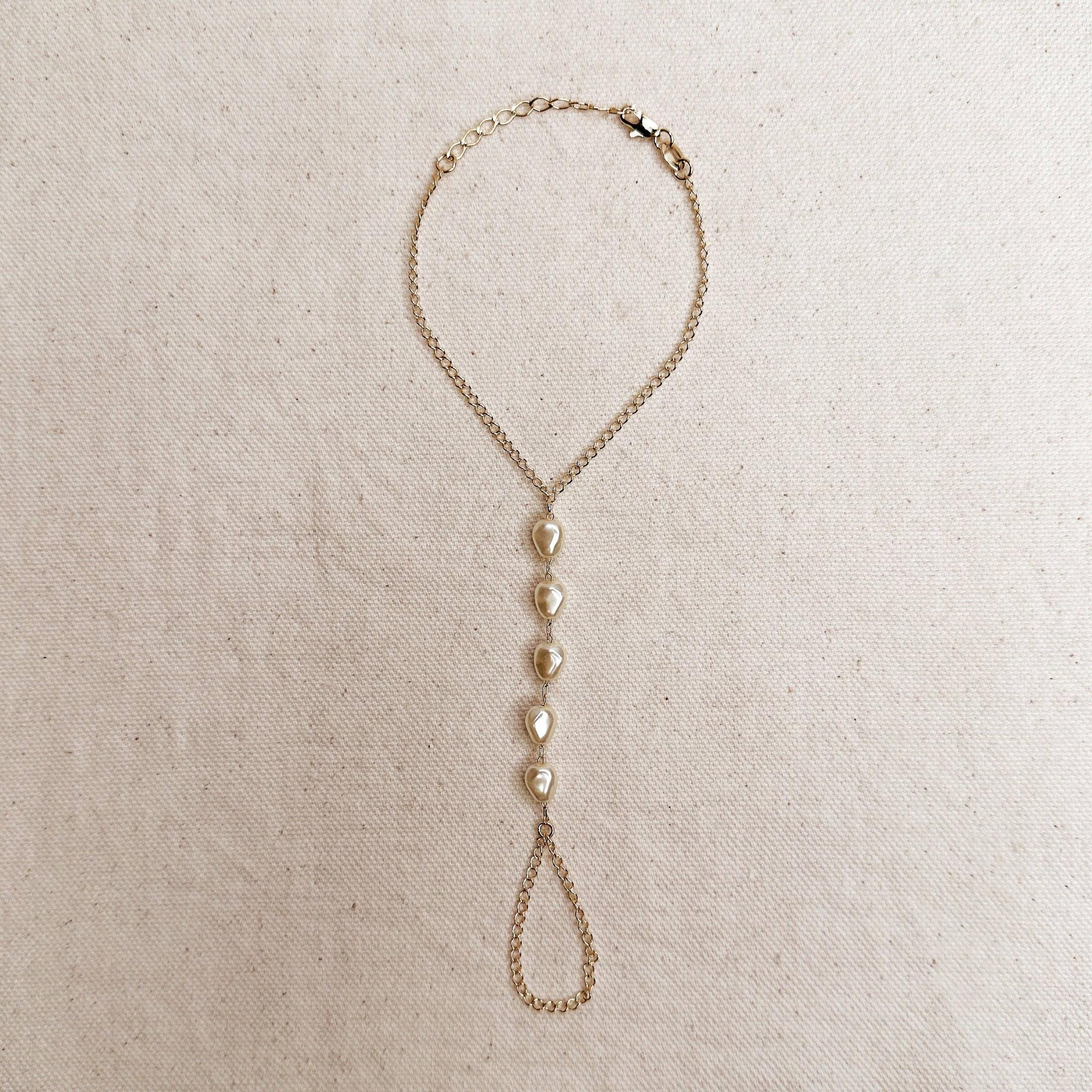 GoldFi - Baroque Pearl Hand Chain