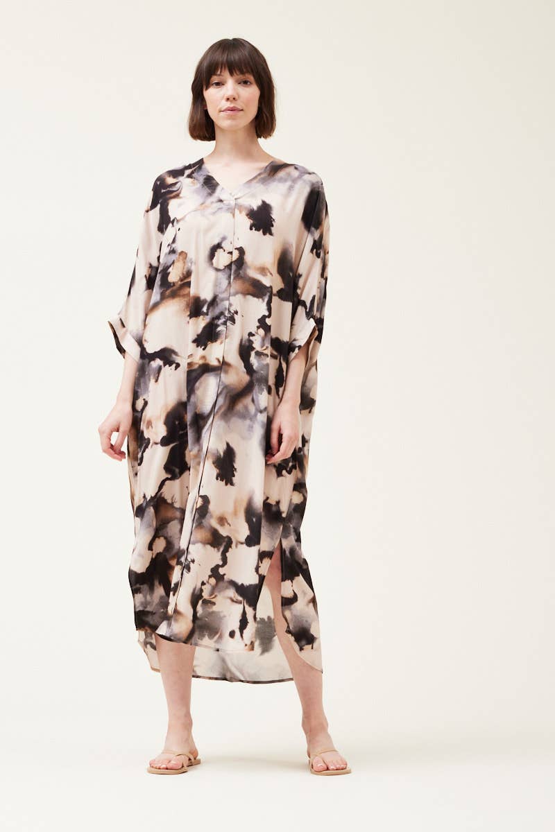 Grade & Gather - 61021RV - SWIRL PRINT CAFTAN