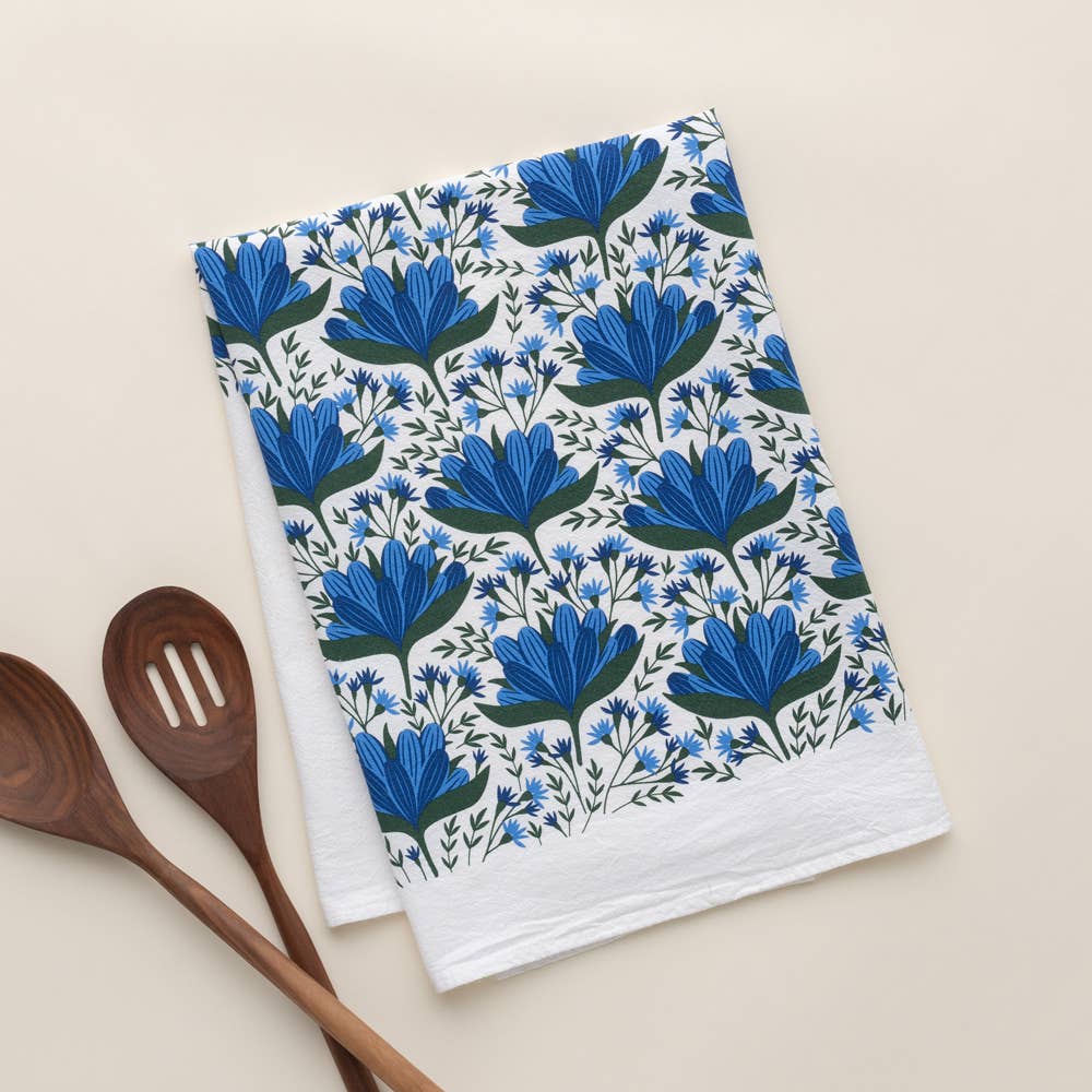HAZELMADE - Blue Gentian Tea Towel / Kitchen Decor / Midwest Made